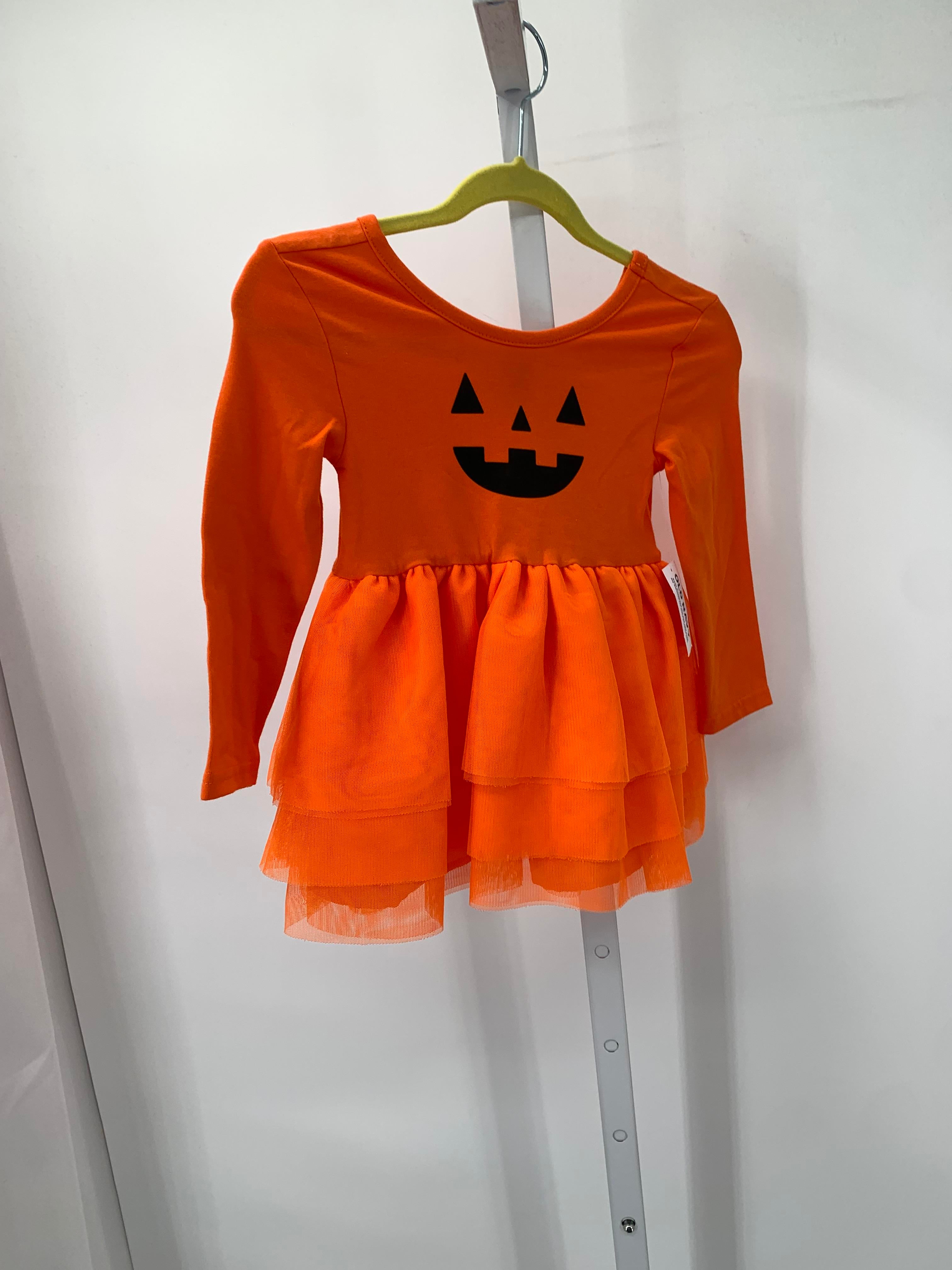 NEW LONG SLV DRESS JACK-O-LANTERN