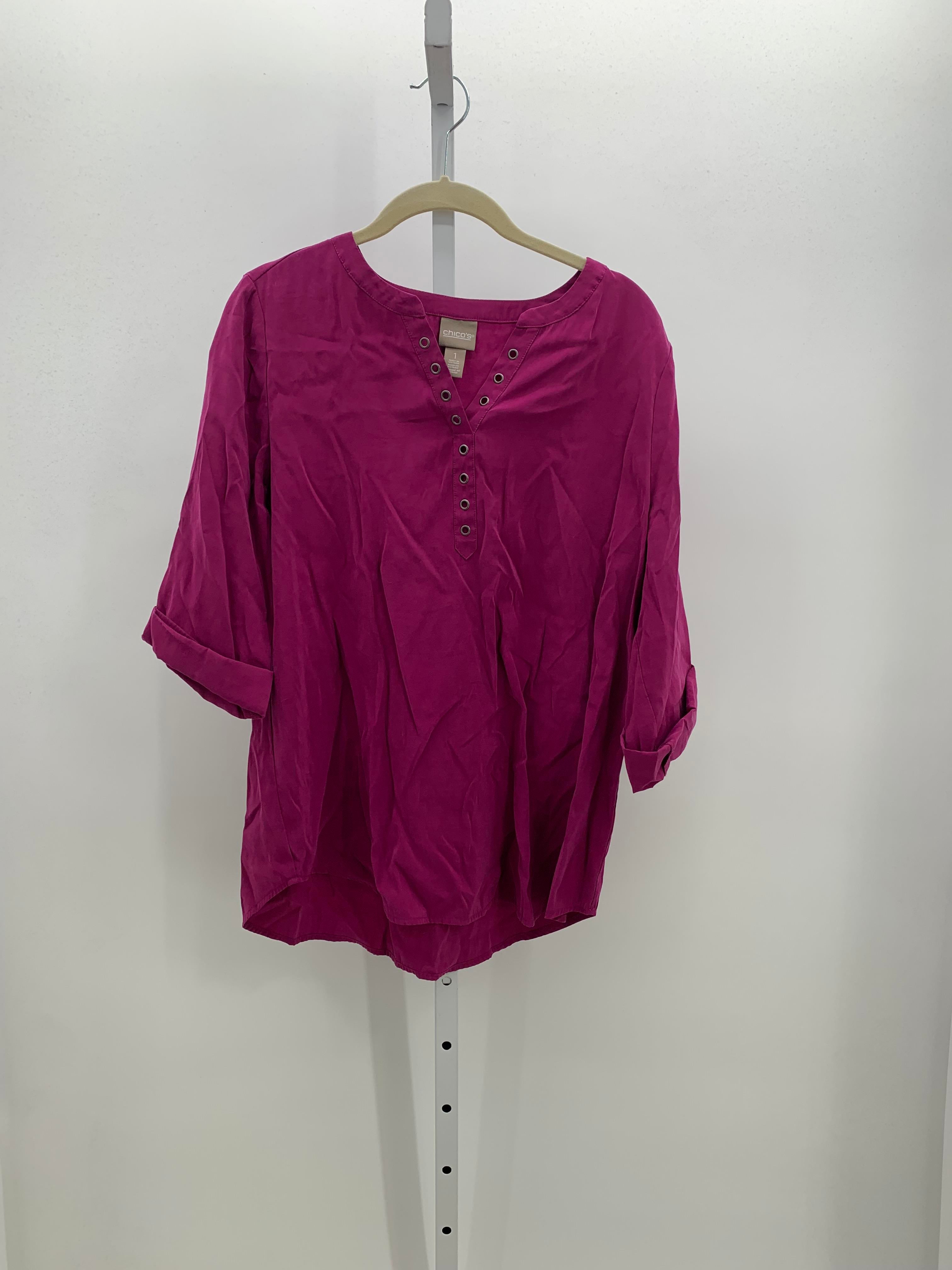 Chico's Size Small Misses 3/4 Sleeve Shirt
