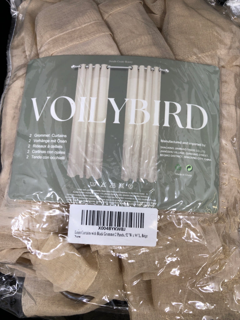 NIP 2 BEIGE CURTAINS.