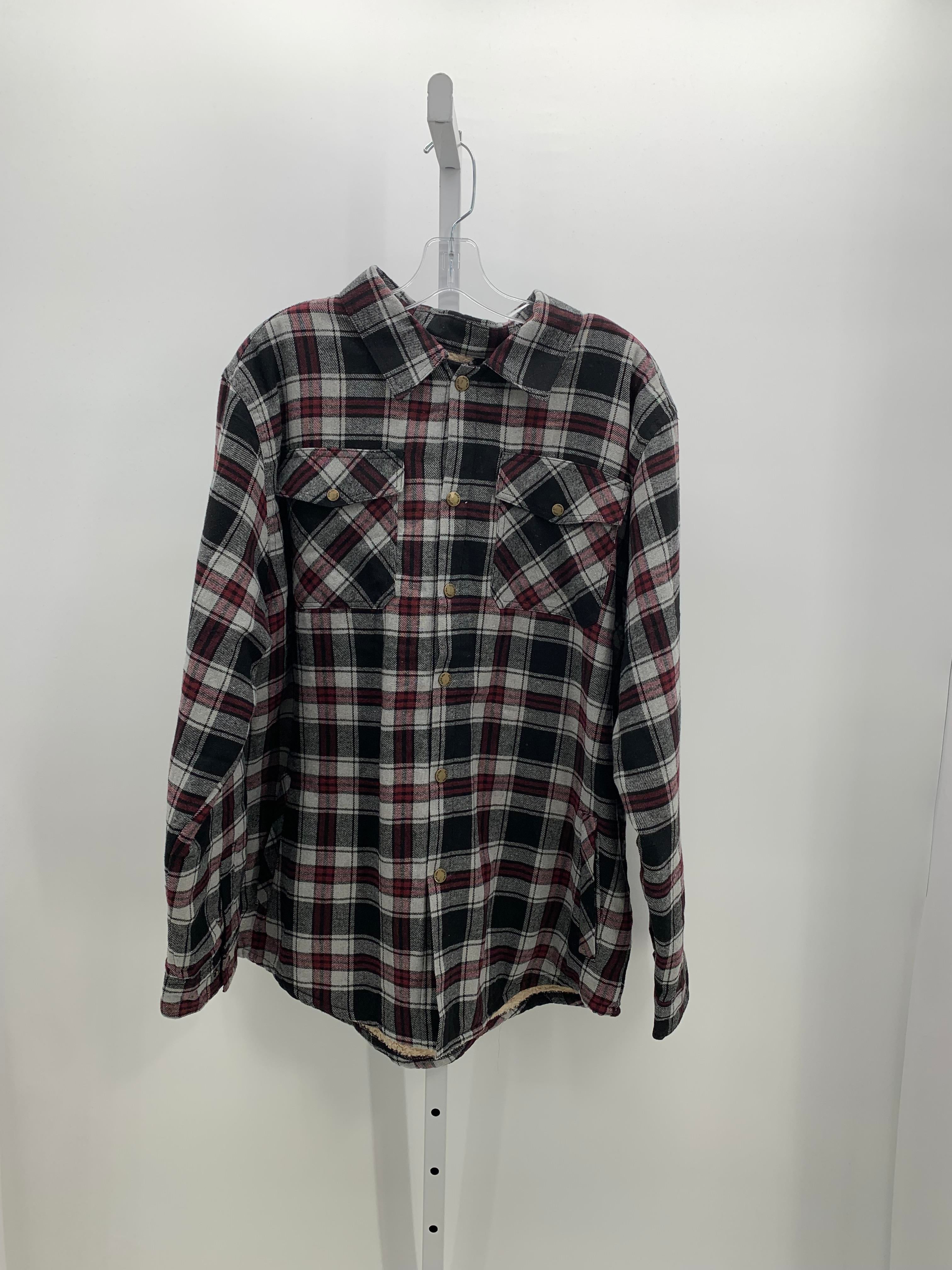 NEW SHERPA LINED GREY PLAID.