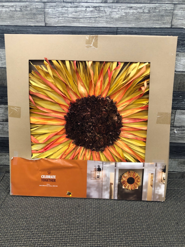 NIB SUNFLOWER WALL ART.