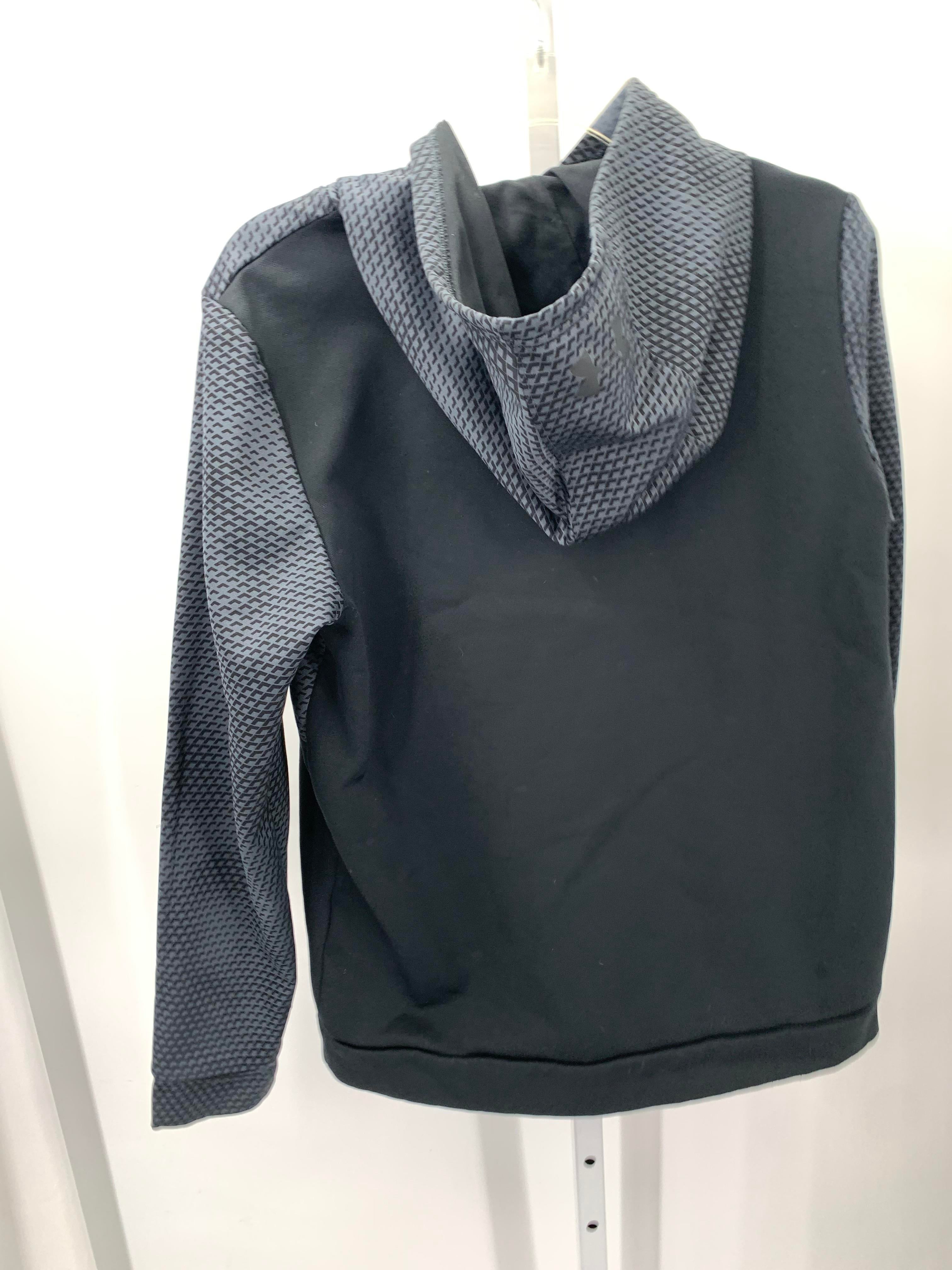 BLACK PATTERN HOODED KNIT