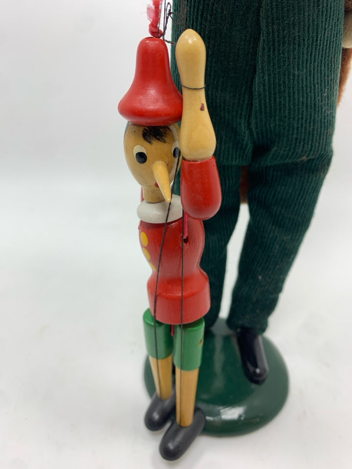 BYERS' CHOICE MAN WITH PUPPET- 1996.