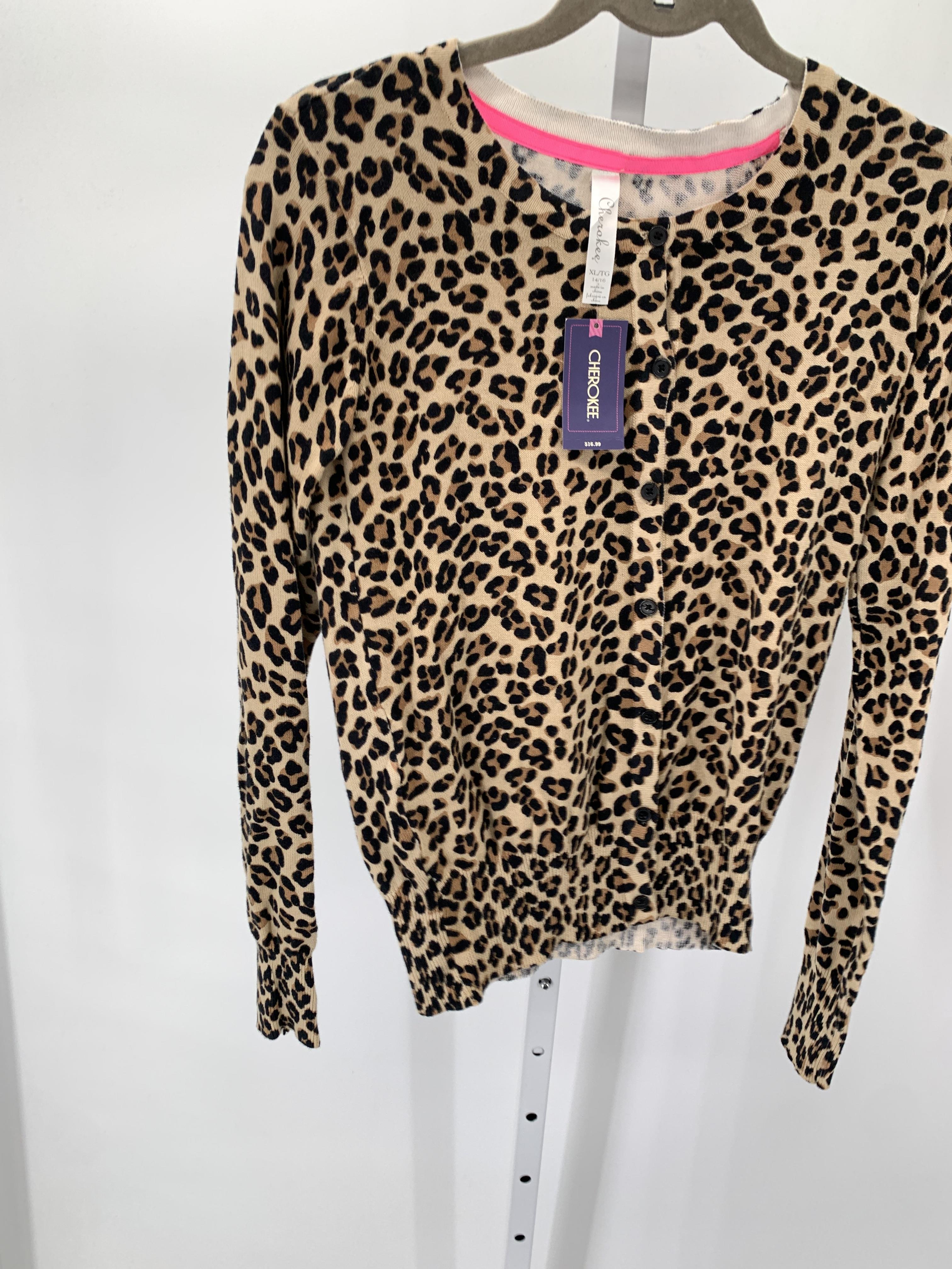 Cherokee Size 14-16 Girls Long Sleeve Sweater