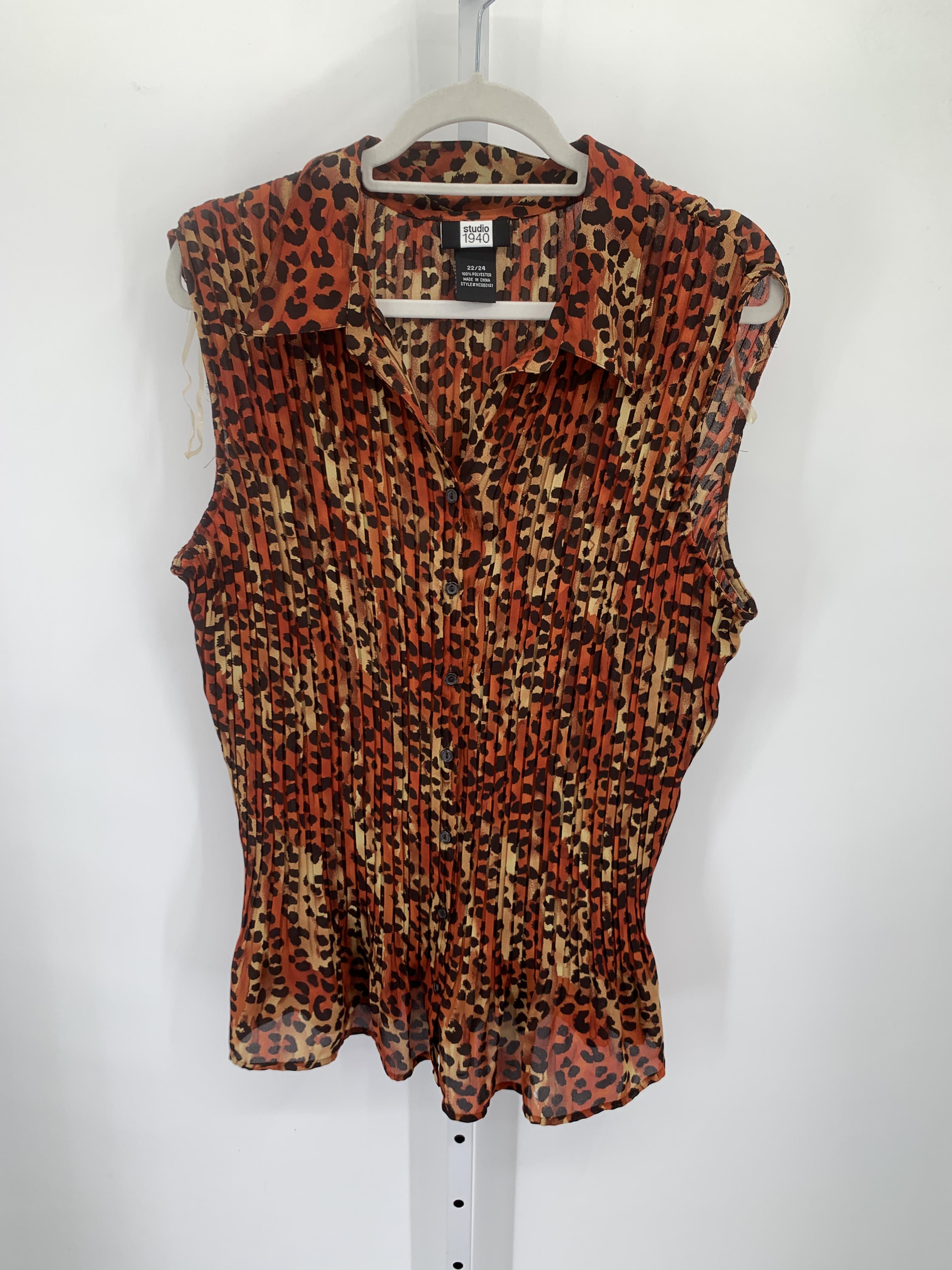 Studio 1940 Size 22/24 W Womens Sleeveless Shirt