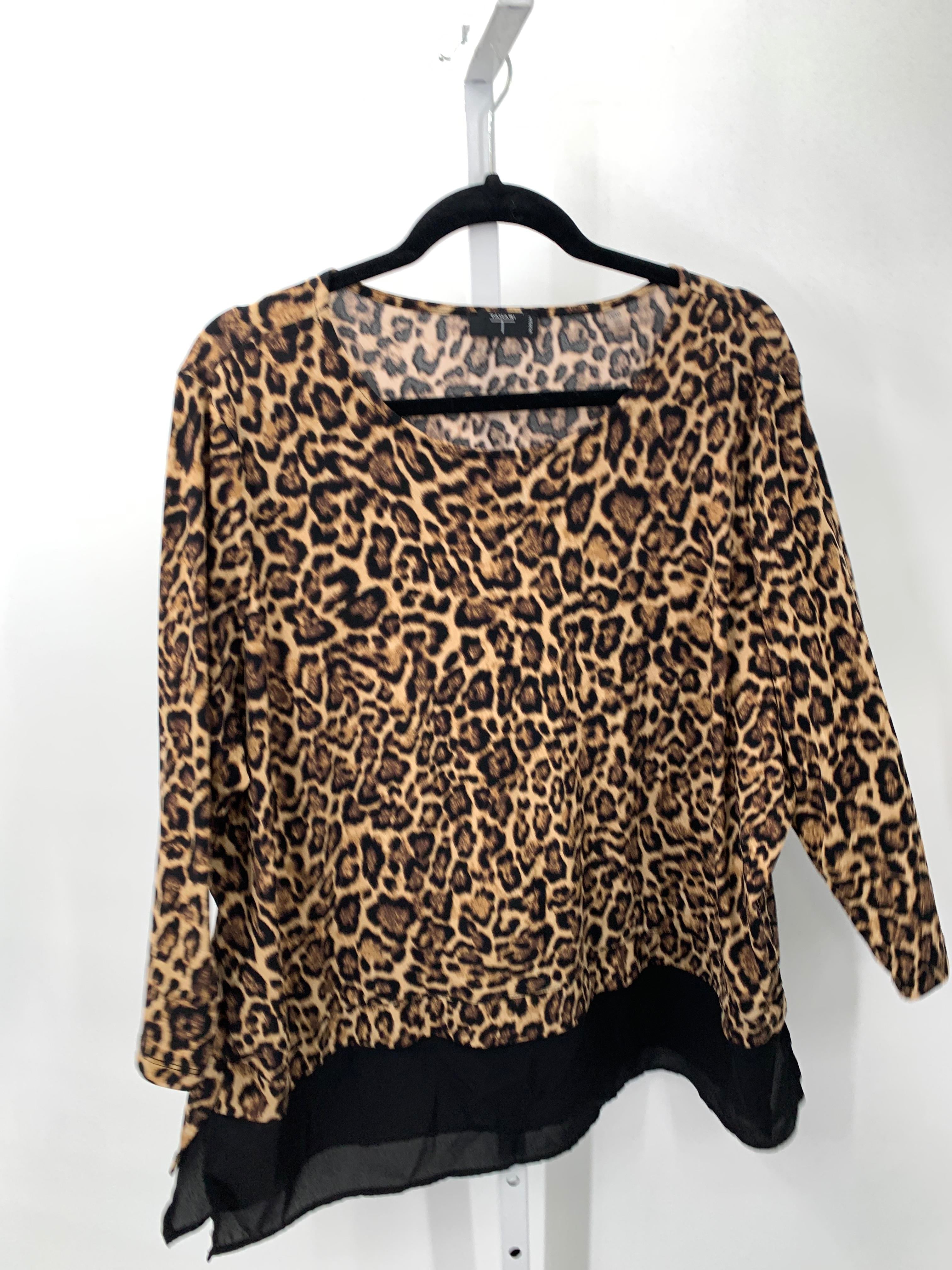 Tahari Size 1X Womens 3/4 Sleeve Shirt