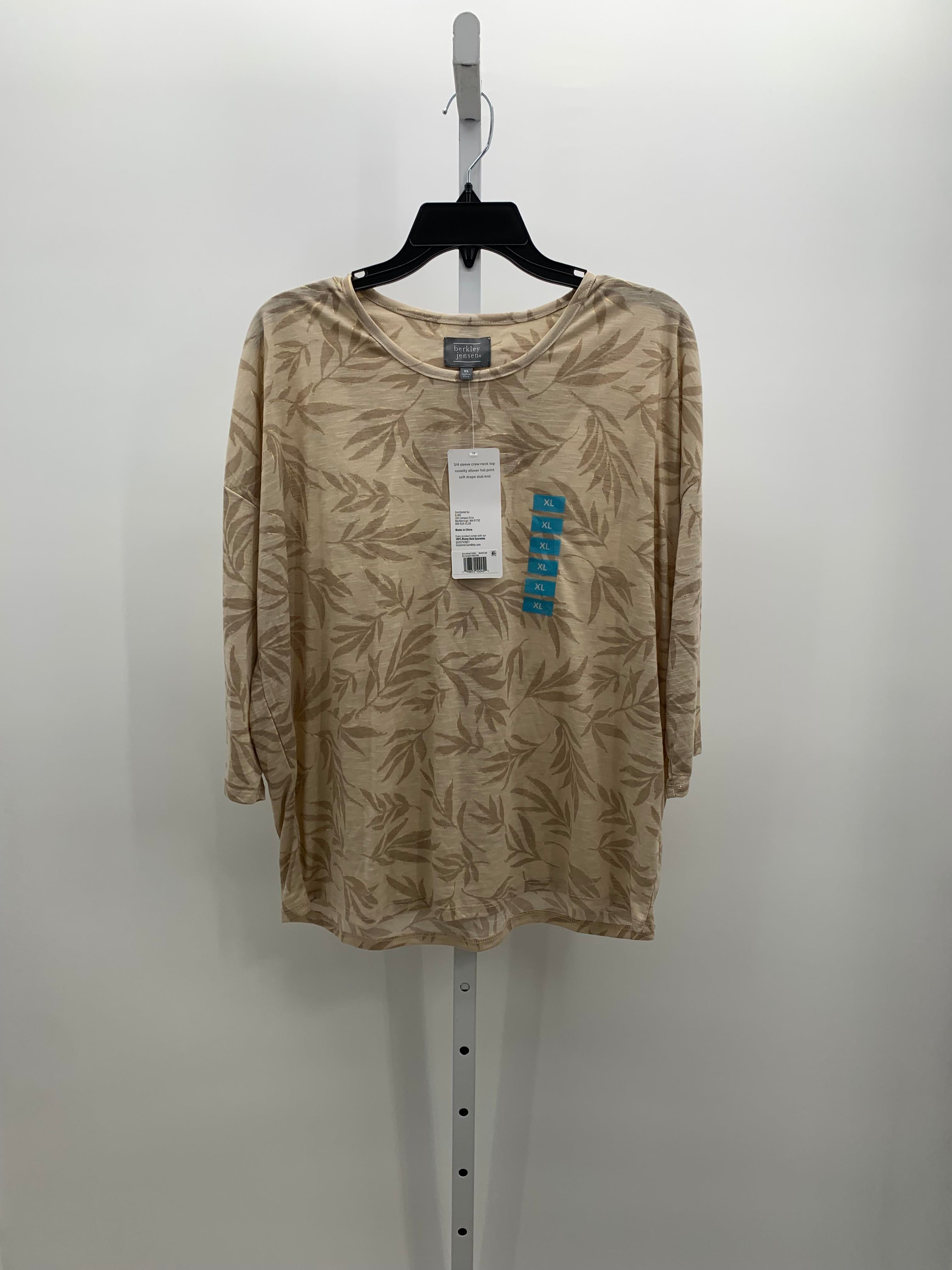 Berkley Jensen Size Extra Large Misses 3/4 Sleeve Shirt