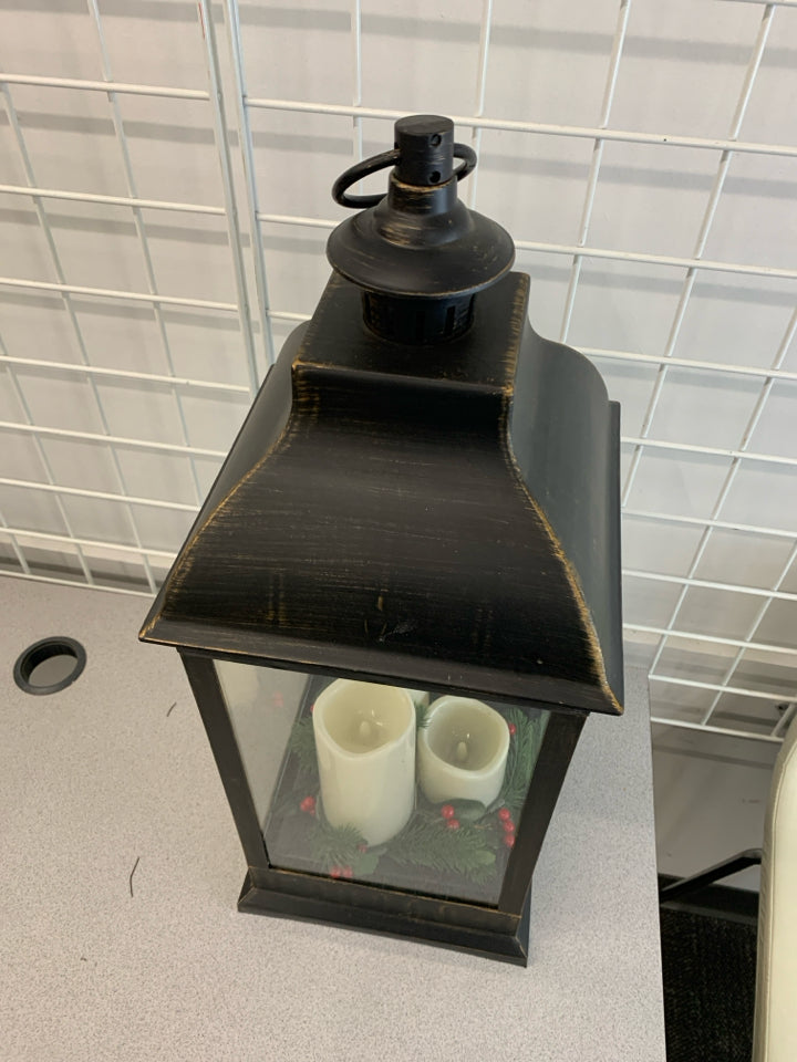 LARGE LED CANDLE LANTERN.