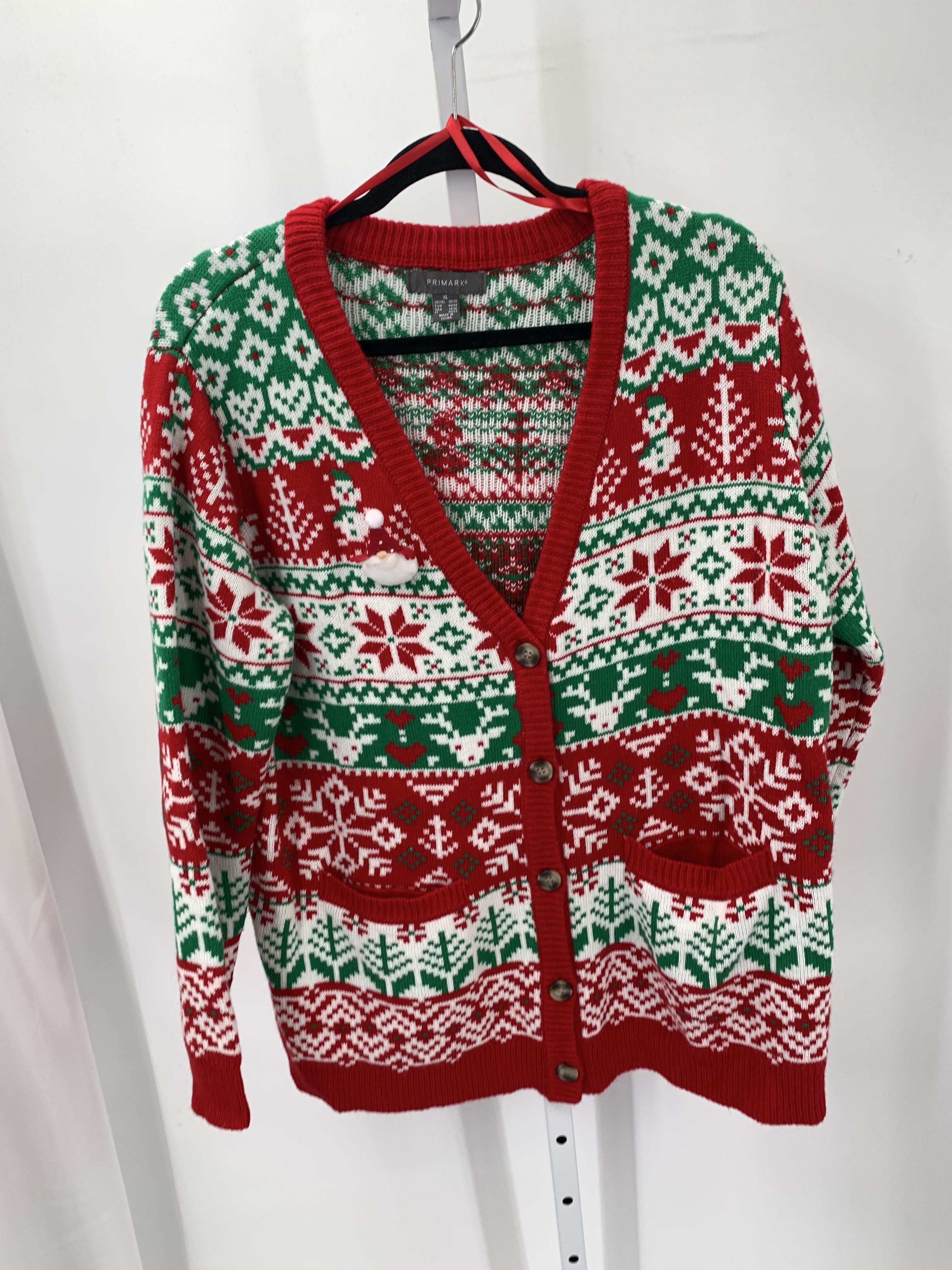 LONG SLV SWEATER SNOW MAN AND FLAKES