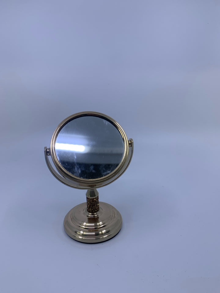 SMALL GOLD MIRROR.