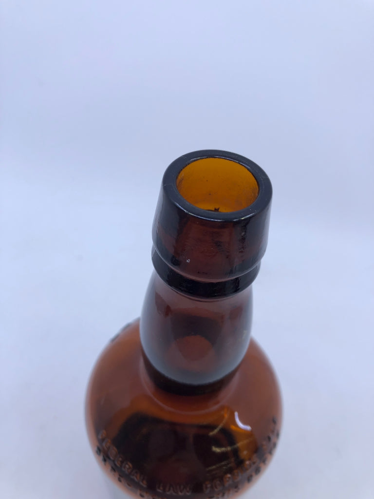 BROWN GLASS EMPTY BOTTLE.