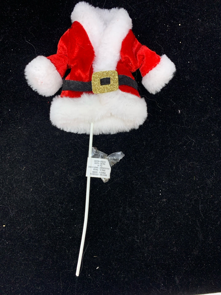 SANTA COAT ON A STICK.