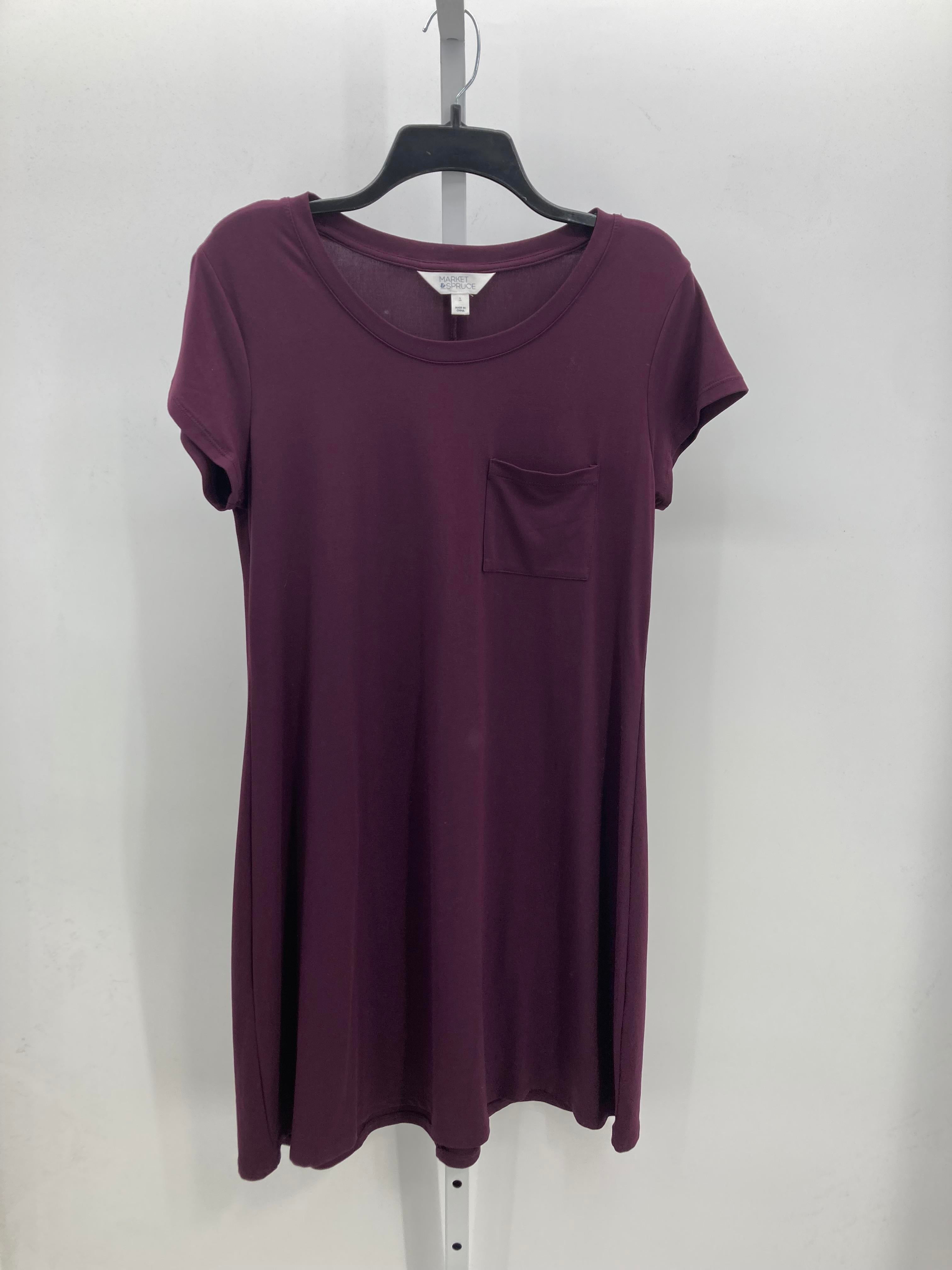 market & spruce Size Large Misses Short Sleeve Dress