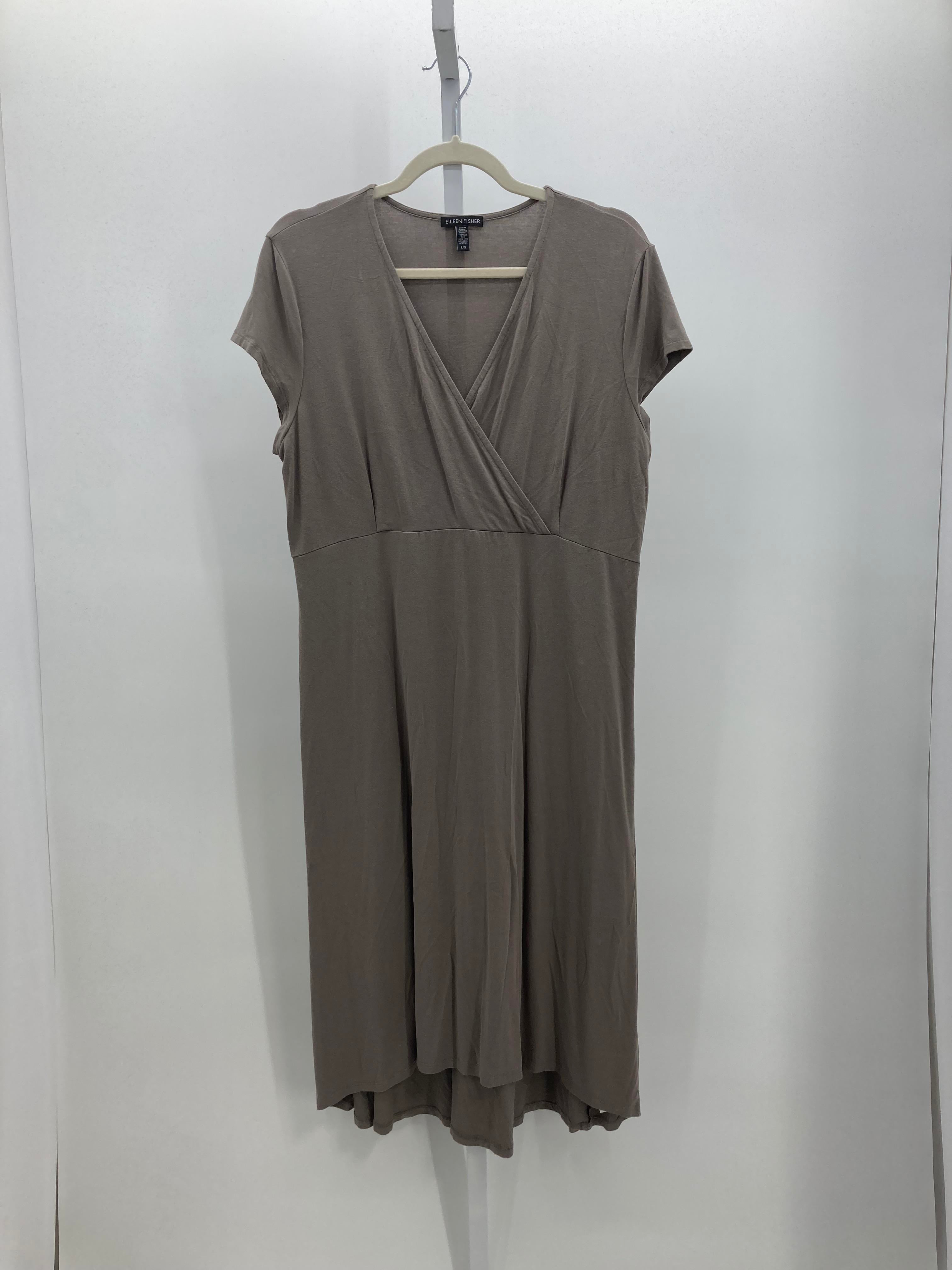 Eileen Fisher Size Large Misses Short Sleeve Dress