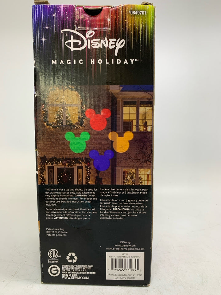 DISNEY MAGIC HOLIDAY MICKEY MOUSE LED PROJECTION SPOTLIGHT.