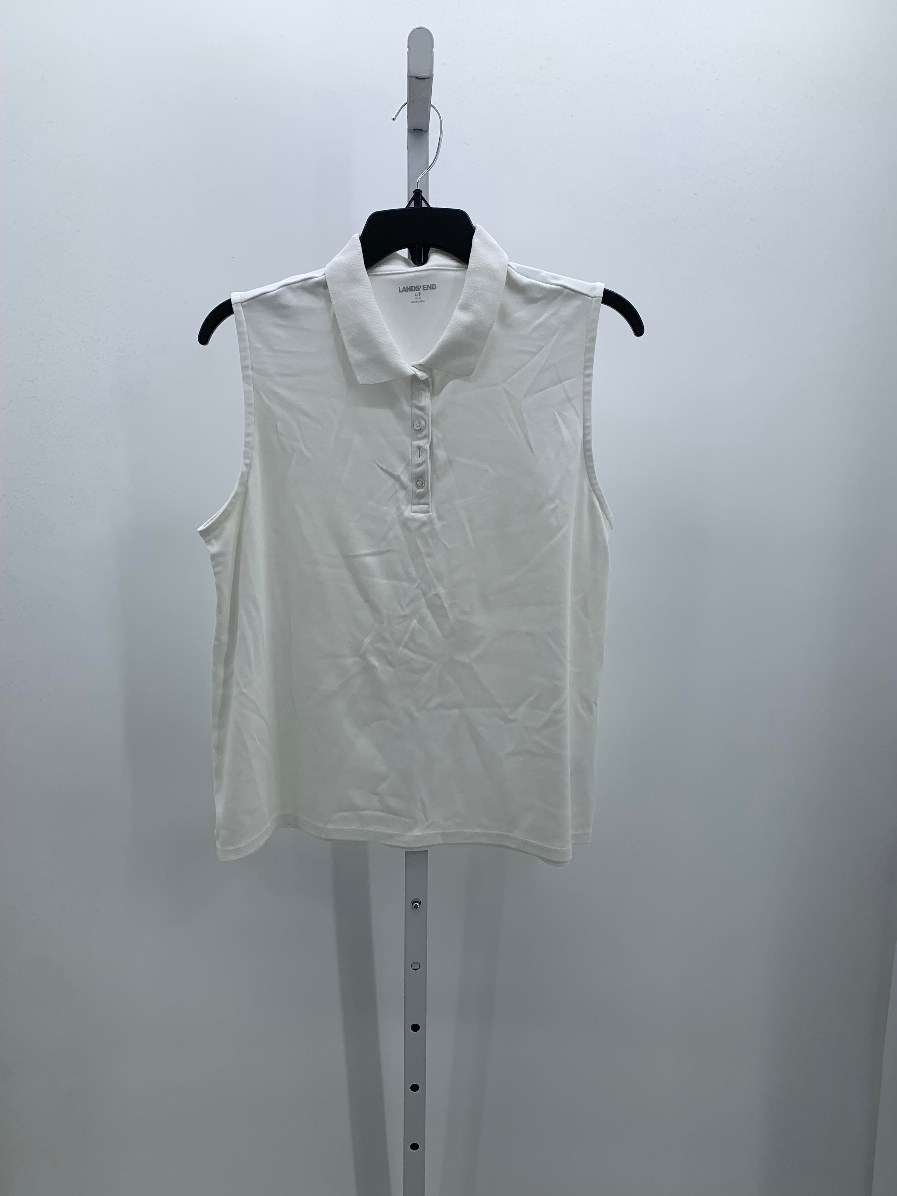 Lands End Size Large Petite Petite Sleeveless Shirt