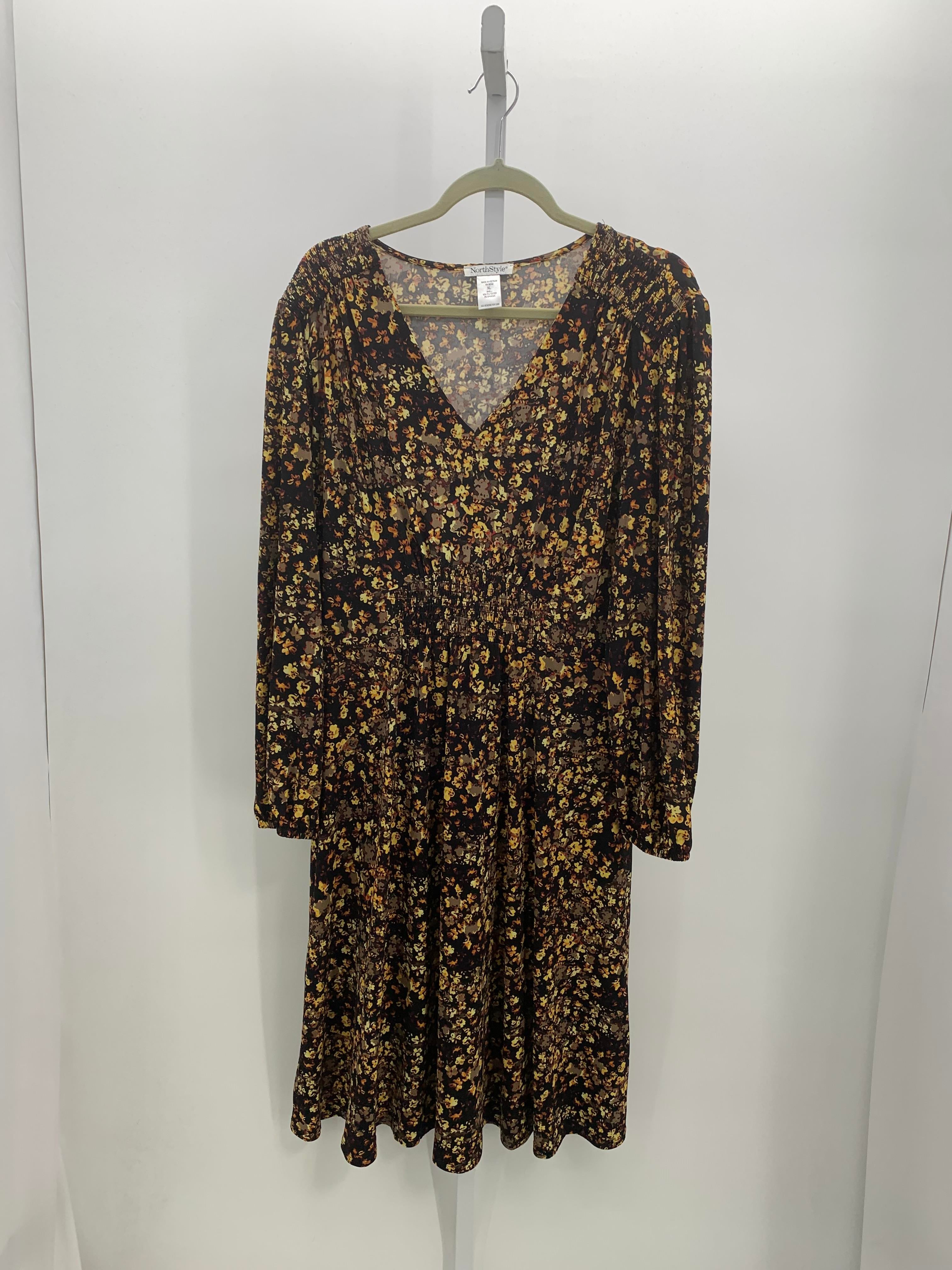 North Style Size Extra Large Misses Long Sleeve Dress