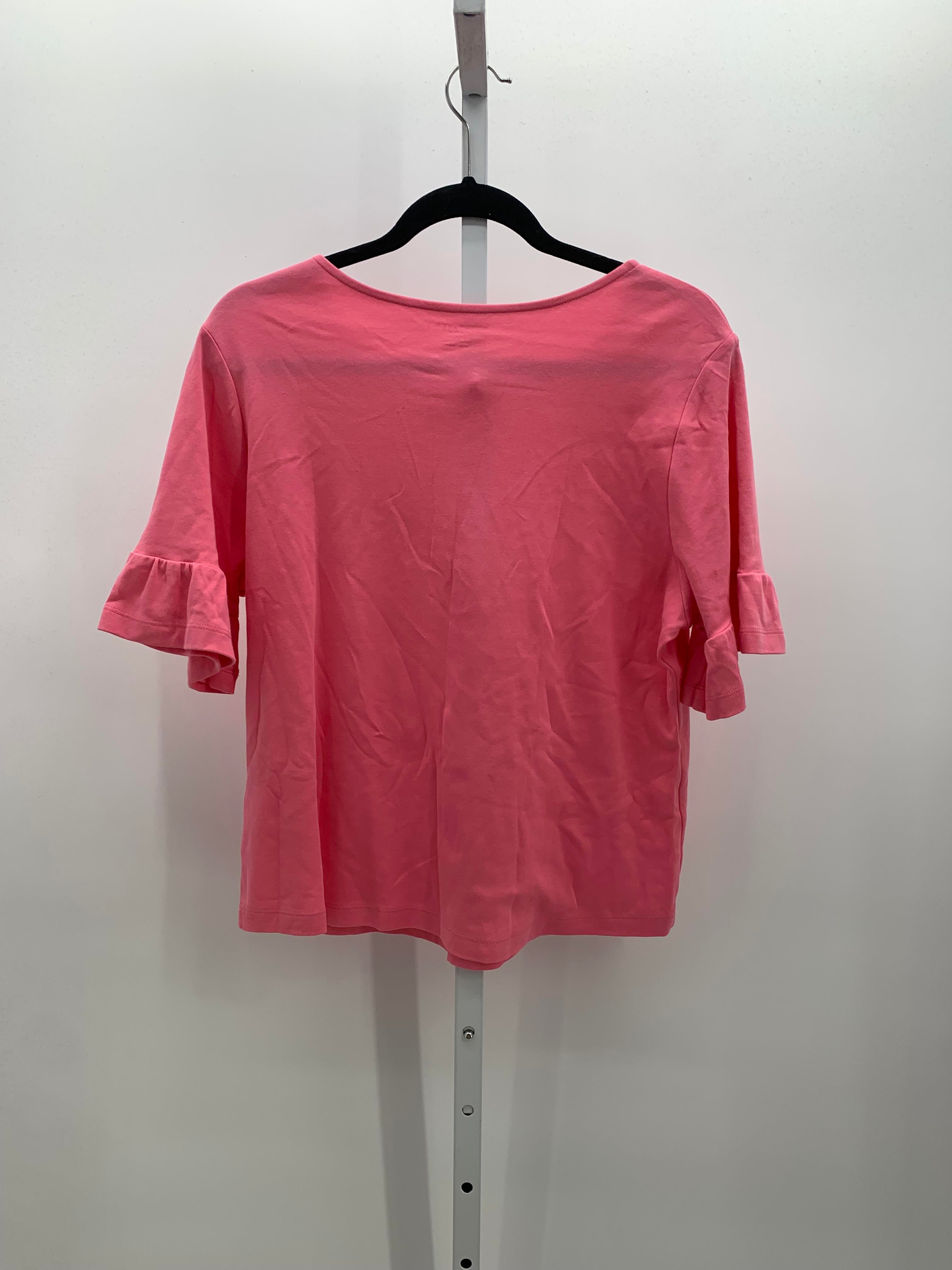 Appleseeds Size Large Petite Petite Short Sleeve Shirt