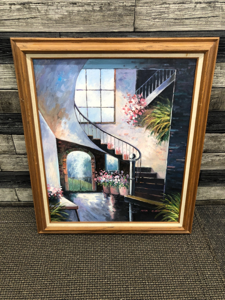 SWIRL STAIRCASE PAINTING.