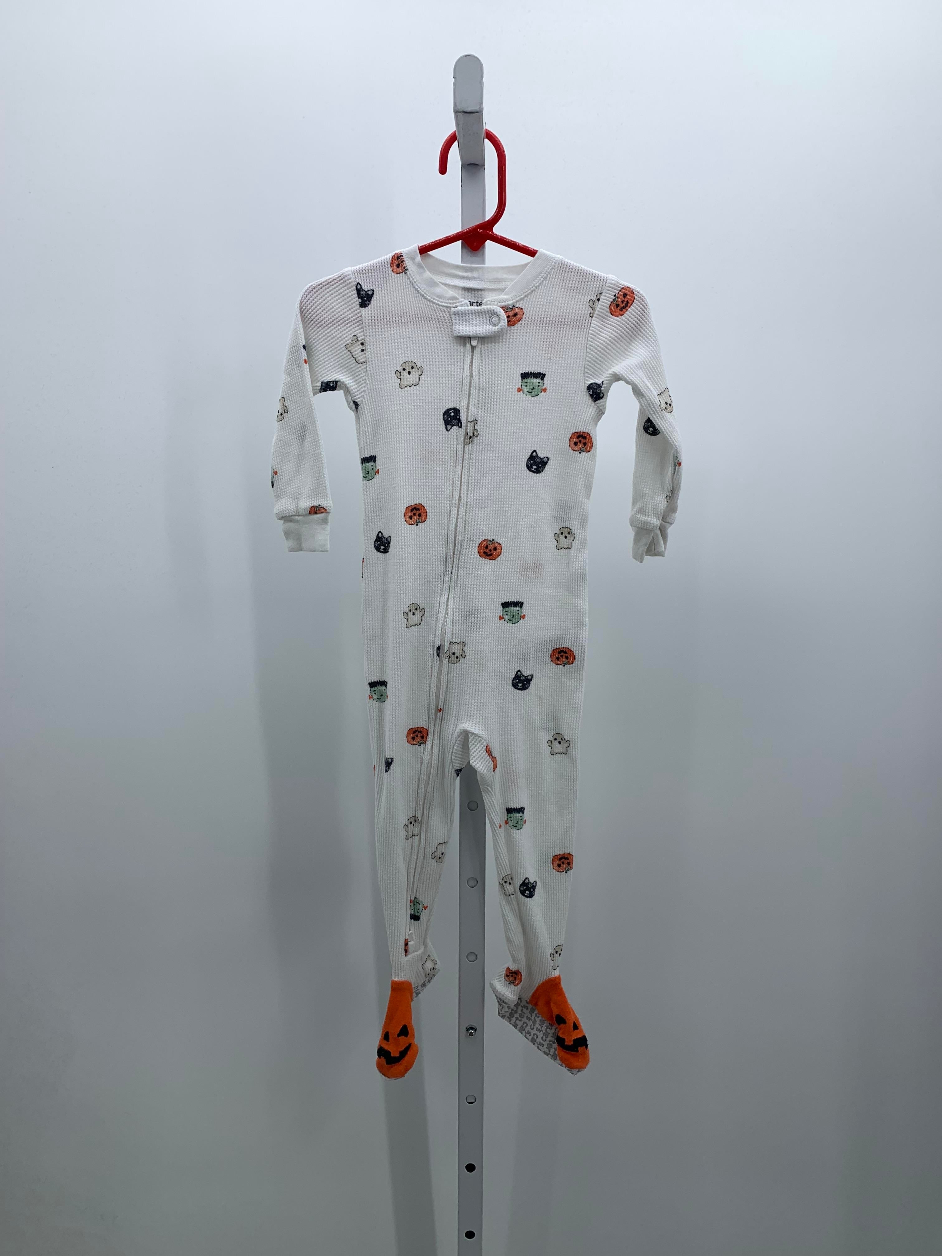 LONG SLV ROMPER GHOSTS BLACK CATS
