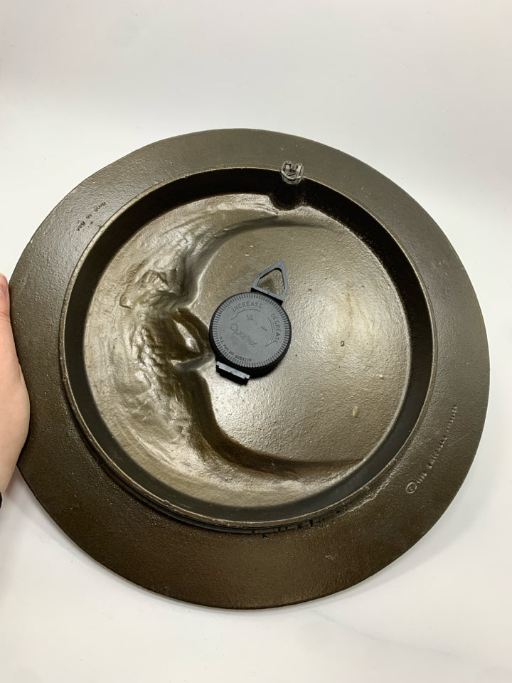 METAL MOON WALL THERMOMETER.