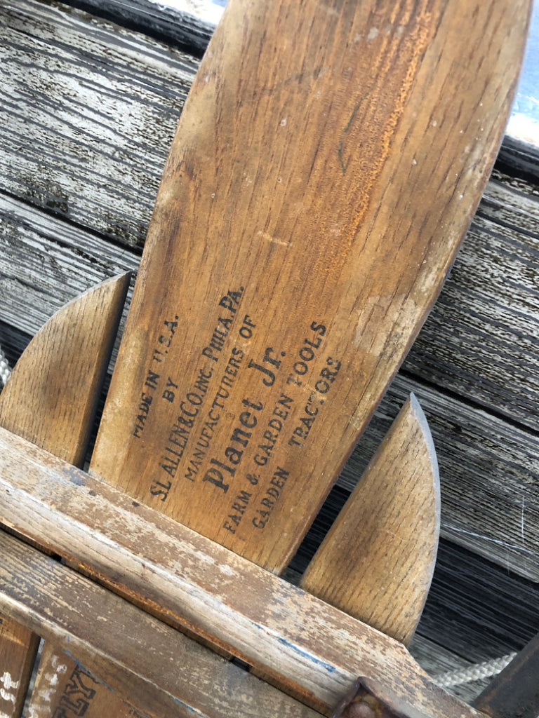 VTG BLUE FLEXIBLE FLYER DECOR SLED - PLANET JR.