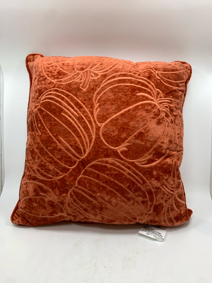 SOFT ORANGE PUMPKIN PILLOW.