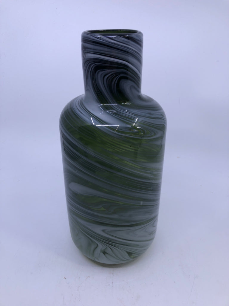 GREEN MARBLE GLASS VASE IKEA.