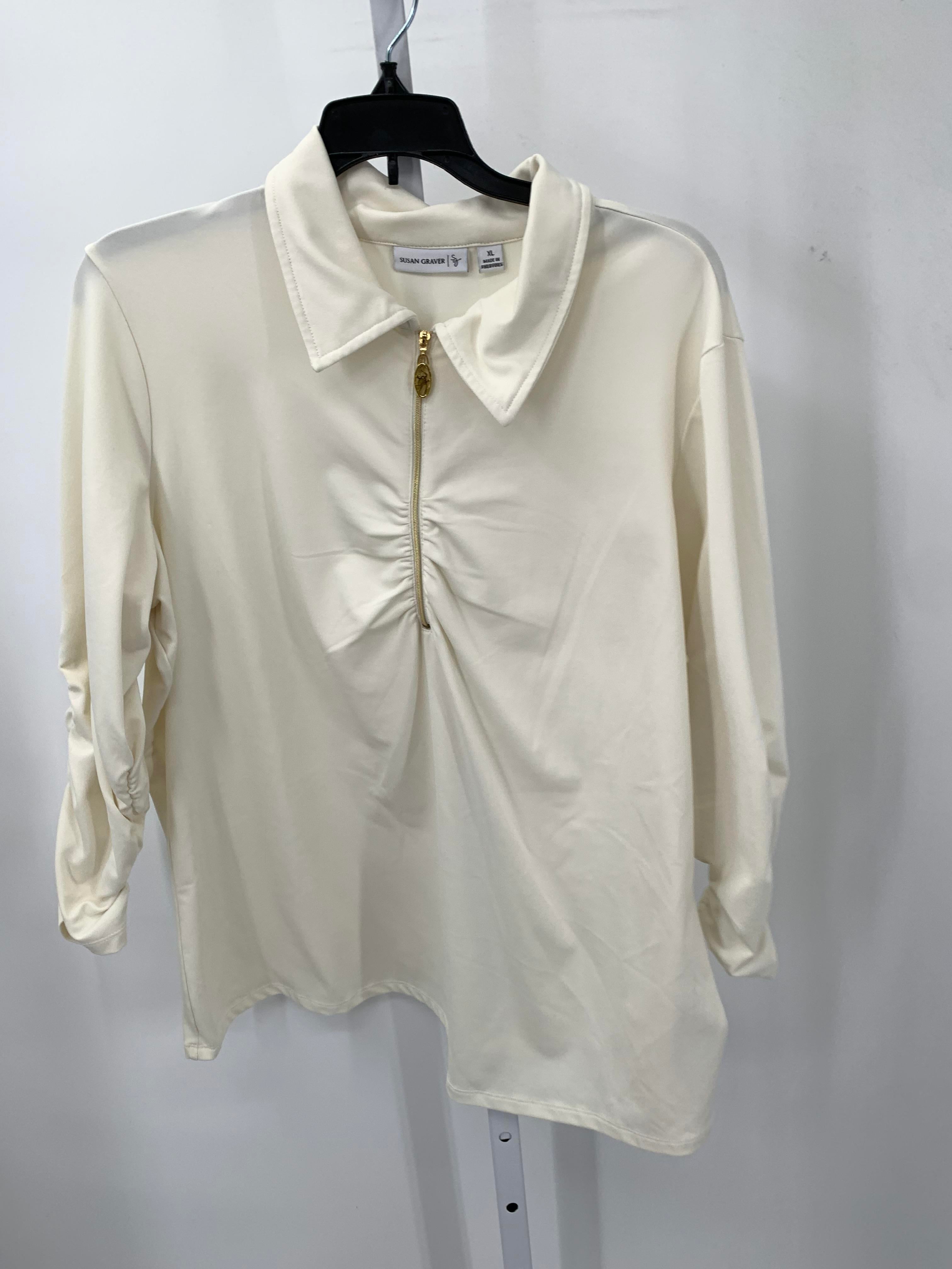 Susan Graver Size Extra Large Misses 3/4 Sleeve Shirt