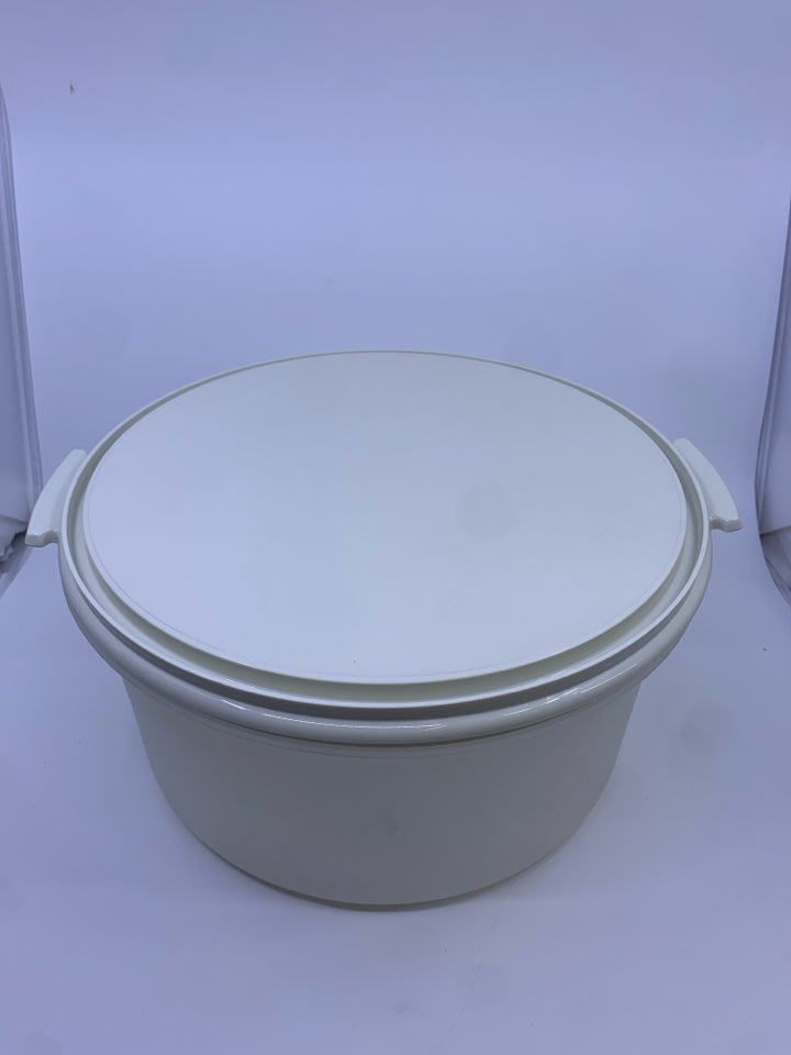 VTG LARGE ROUND CAKE SAVER TUPPERWARE CONTAINER W/ LID.