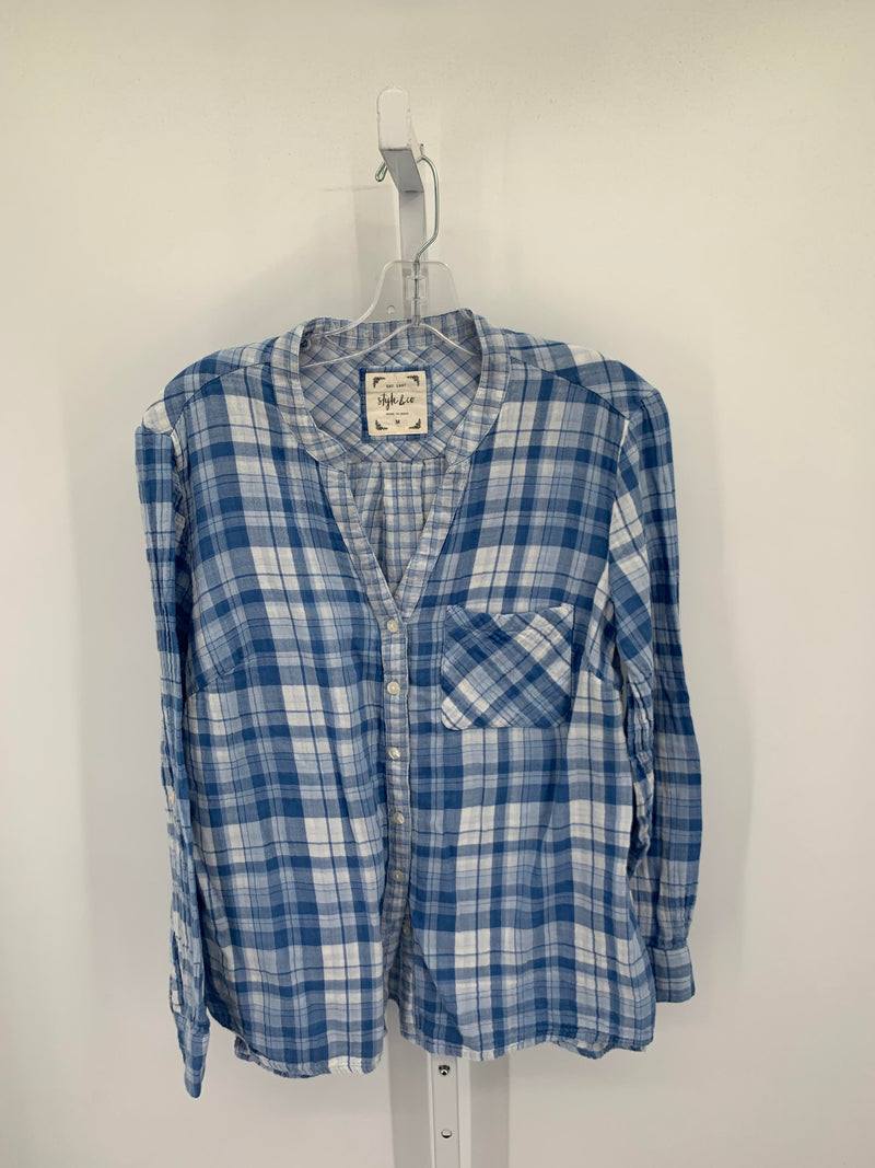 Style & Co. Size Medium Misses Long Sleeve Shirt