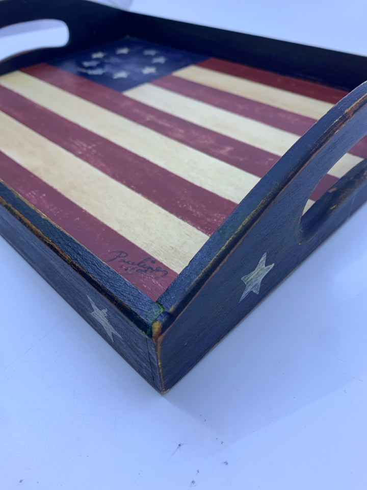 AMERICAN FLAG TRAY.