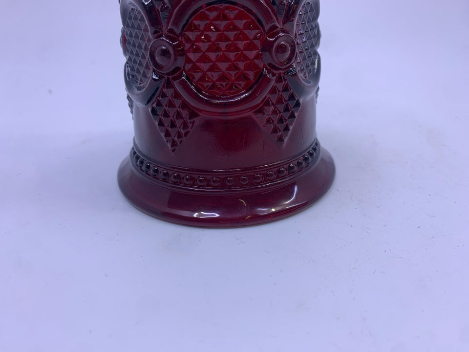 VTG CRANBERRY GLASS BELL.