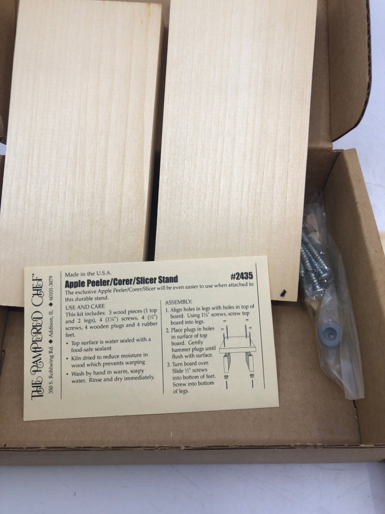 NIB APPLE PEELER STAND *STAND ONLY