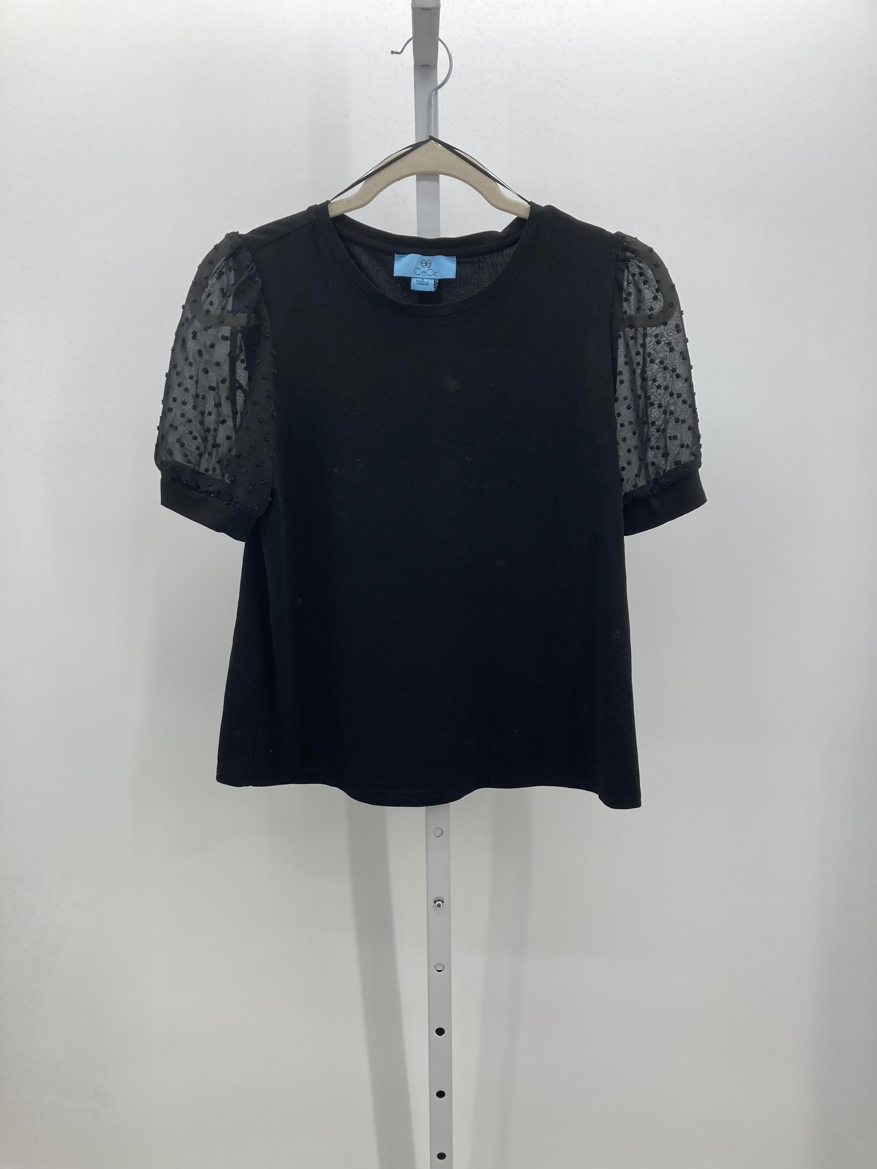 CeCe Size Small Misses Short Sleeve Shirt