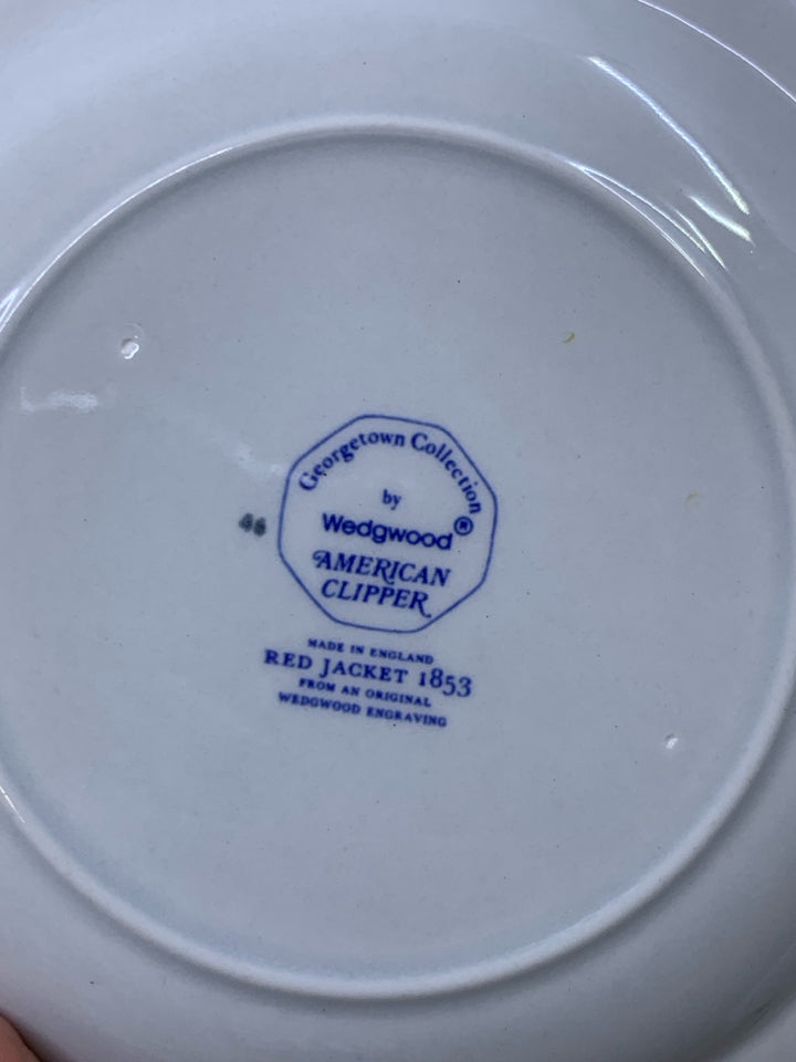 48pc BLUE SAILBOAT- FLYING CLOUD SVC 8- DISH SET.