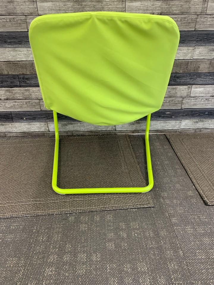 NEON GREEN LOCKSTA CHAIR W/COVER.