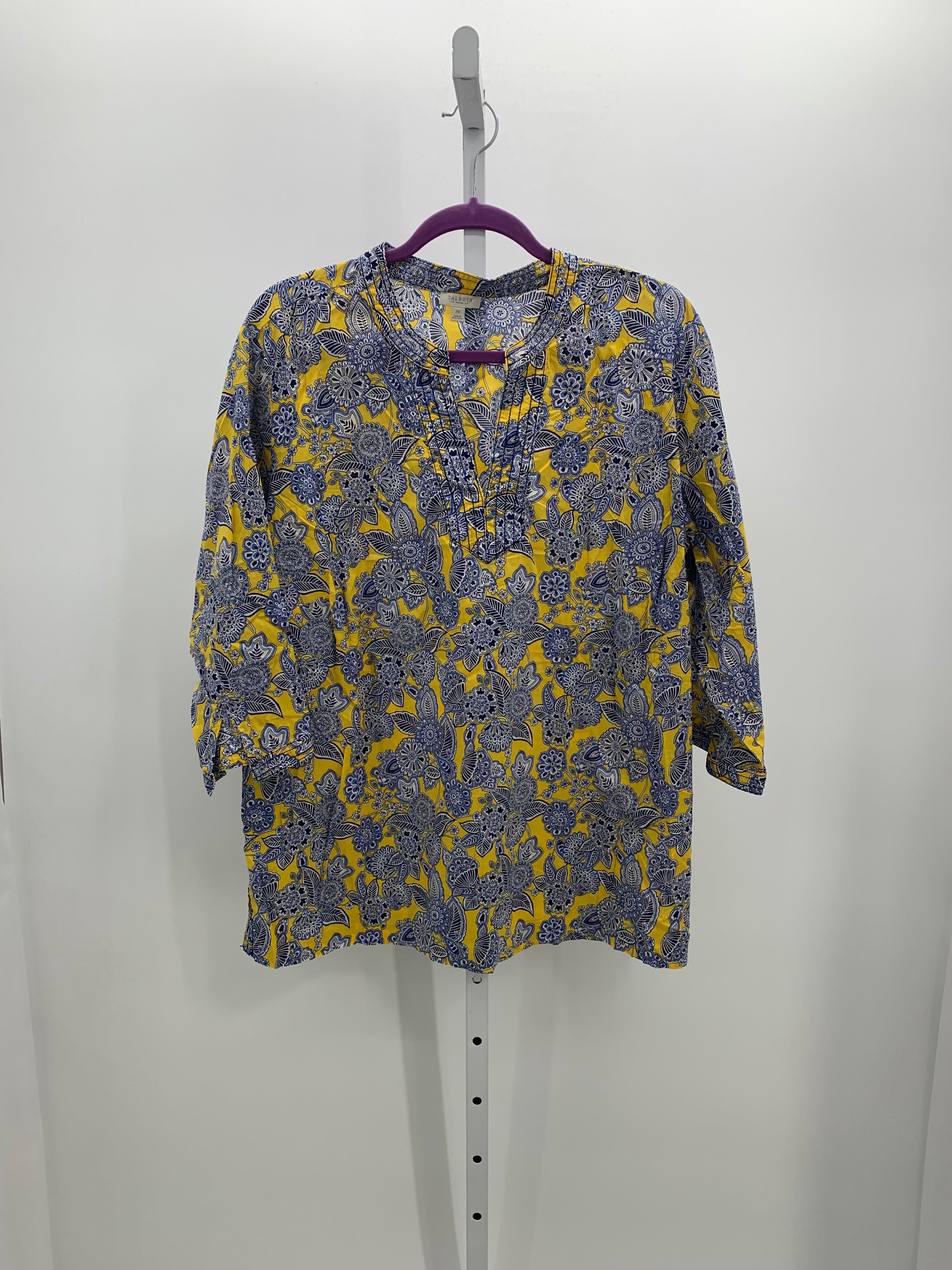 Talbots Size 2X Womens 3/4 Sleeve Shirt