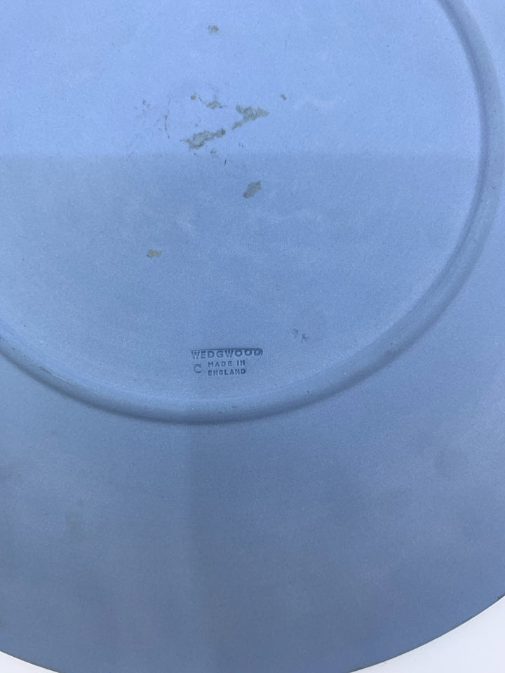 VTG BLUE JASPERWARE ANGEL PLATE.