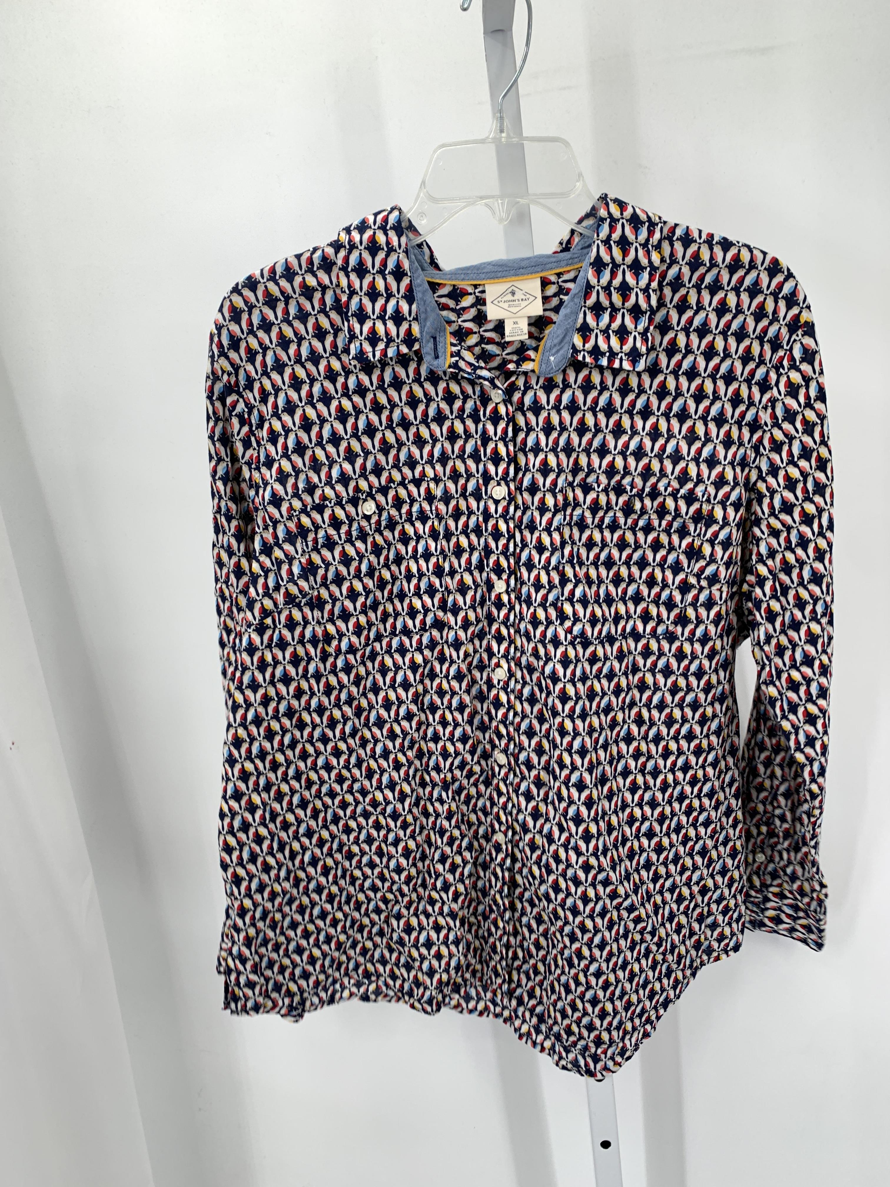 St. Johns Bay Size Extra Large Misses Long Sleeve Shirt