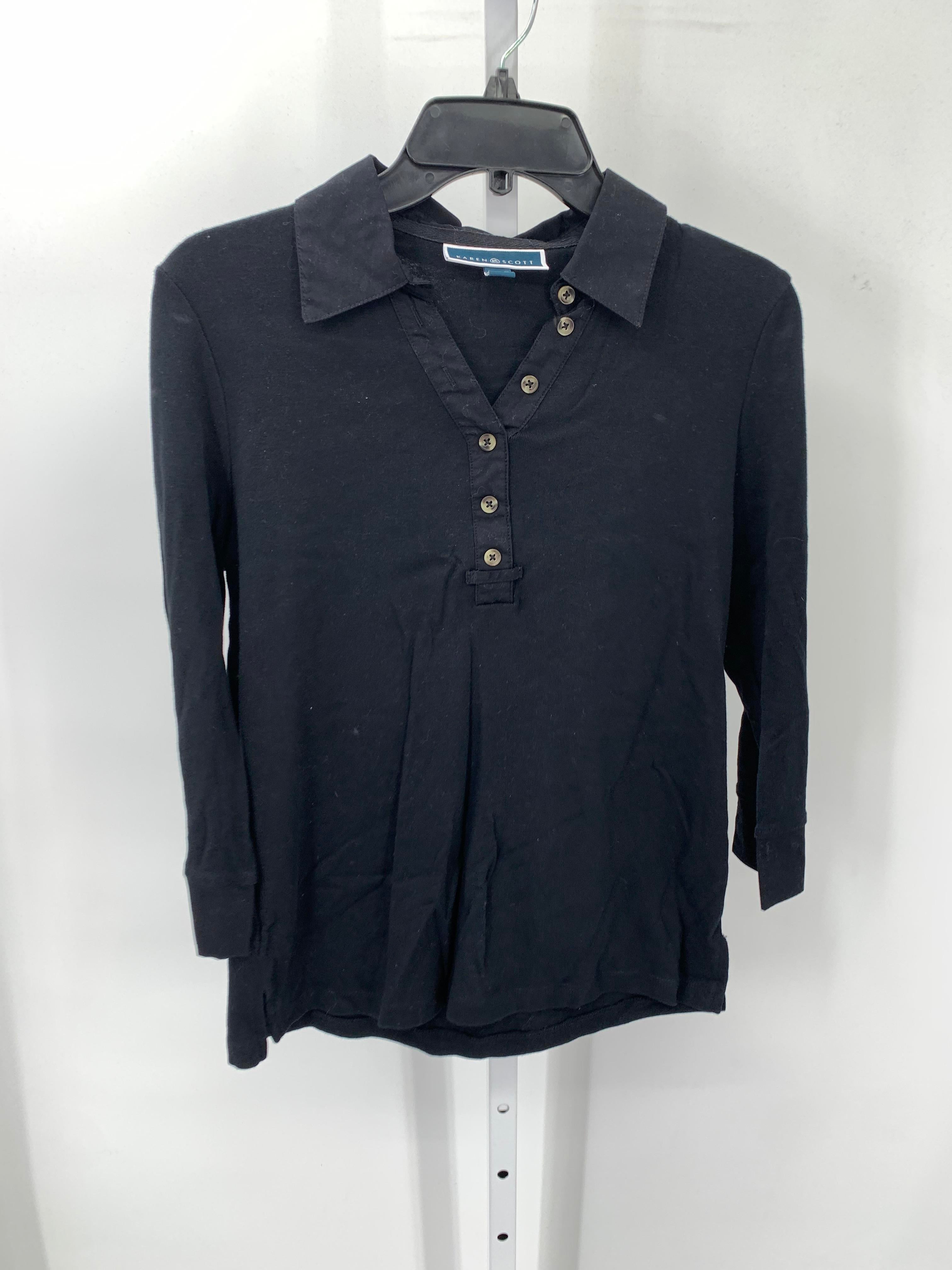 Karen Scott Size Small Misses 3/4 Sleeve Shirt