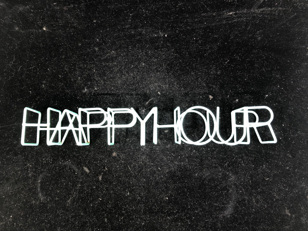 TEAL HAPPY HOUR 3D SIGN.