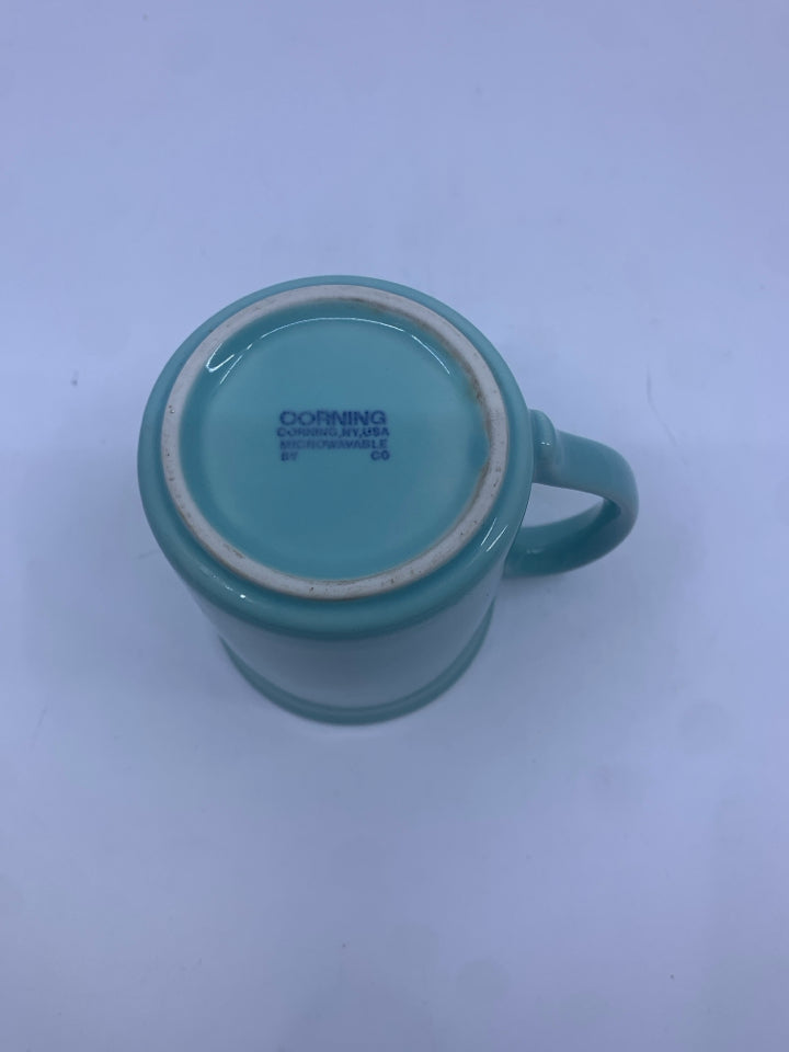 CORNING WARE TEAL MUG.