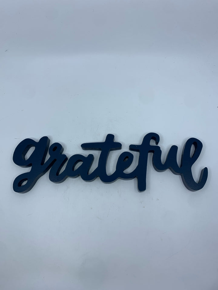 NAVY BLUE GRATEFUL SIGN.