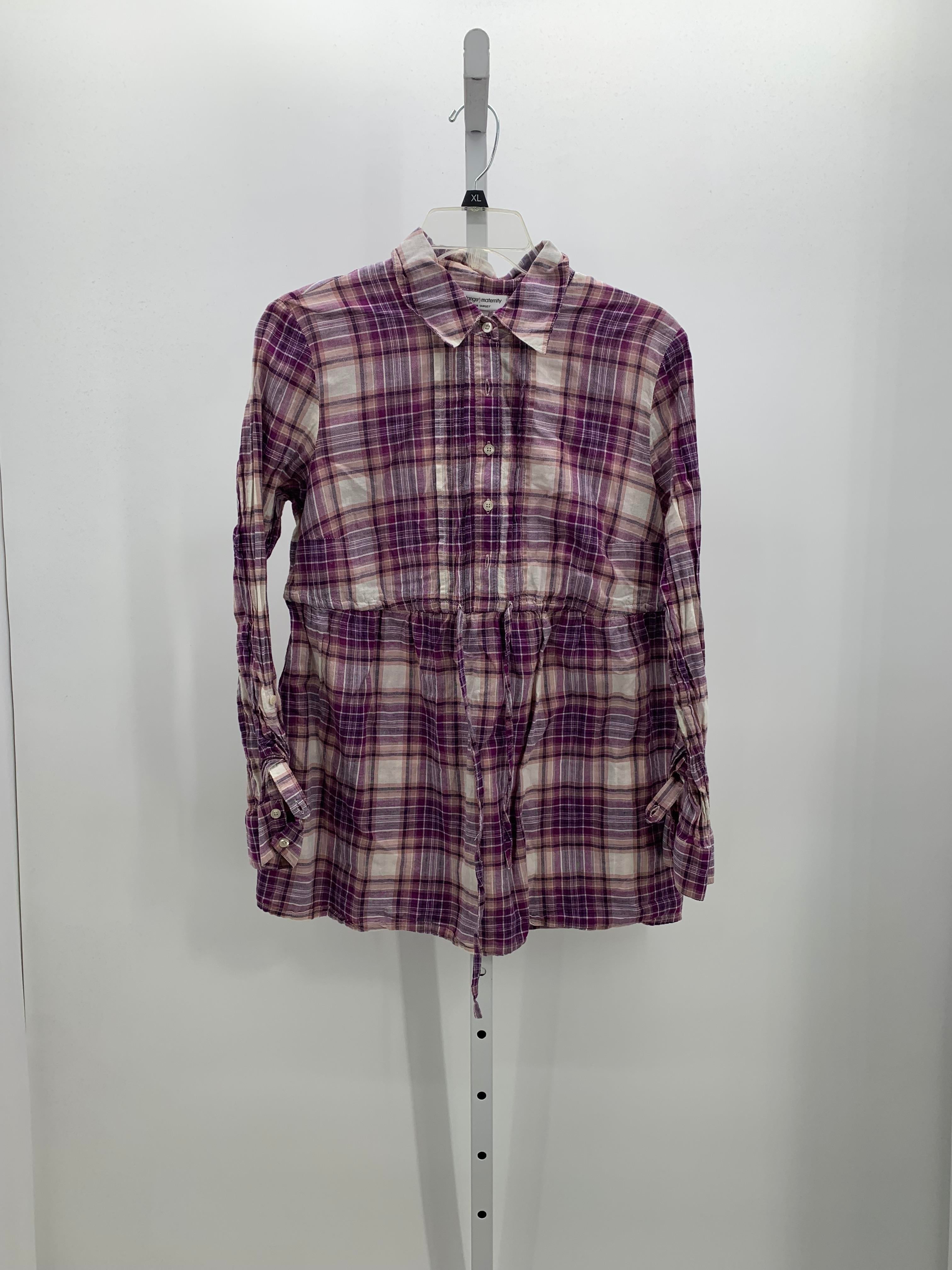 Liz Lange Purple Size Medium Maternity Long Sleeve Shirt