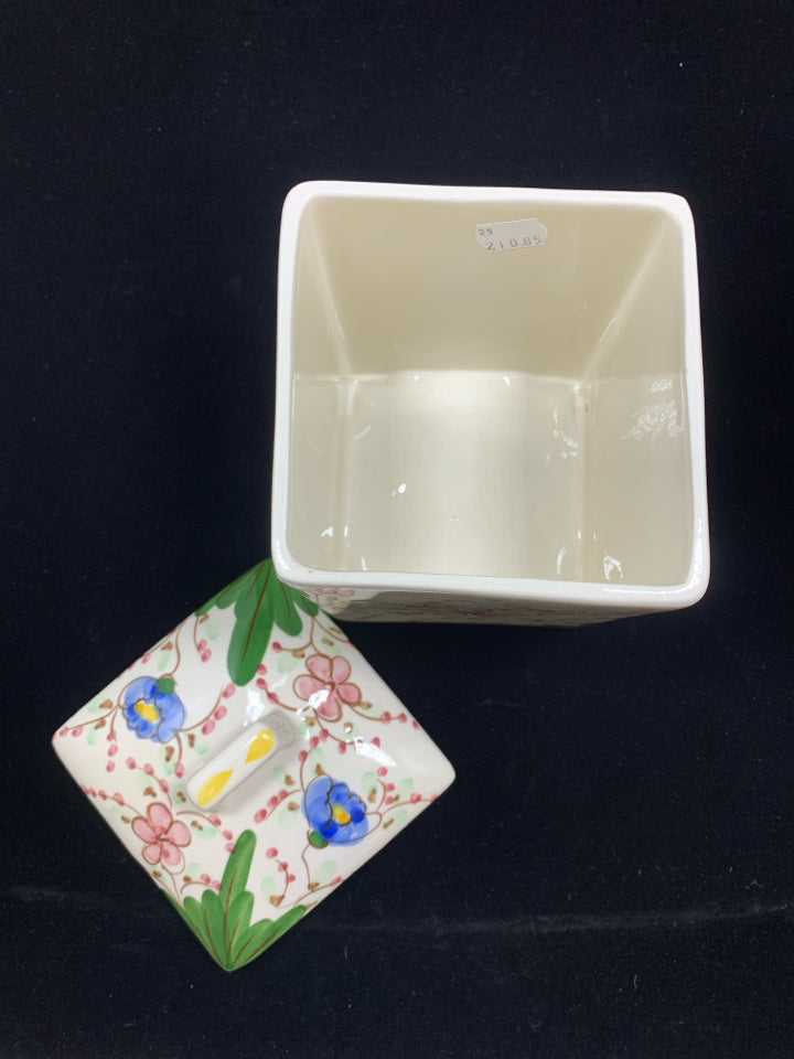 JAY WILLFRED FLORAL CANISTER.