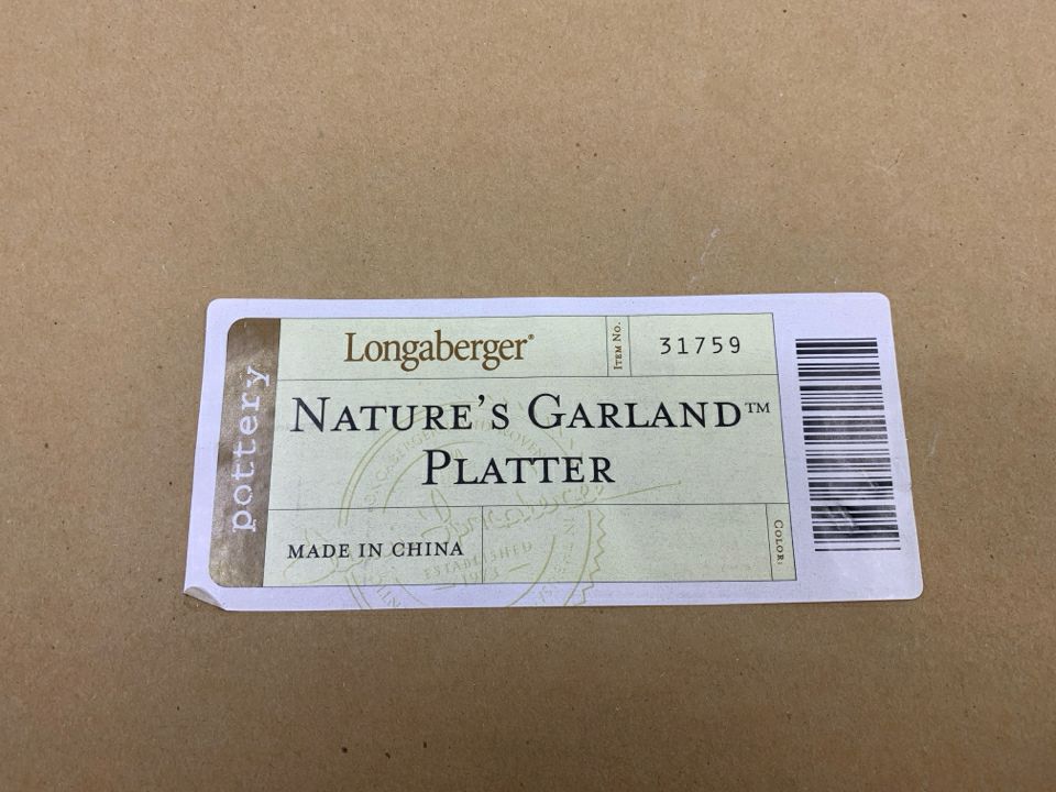 NIB NATURE'S GARLAND PLATTER- LONGABERGER.