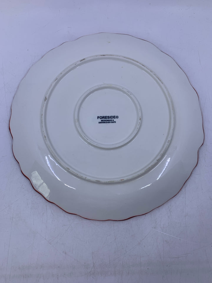 3 CHICKEN HEADS COLORFUL CIRCLE PLATTER.