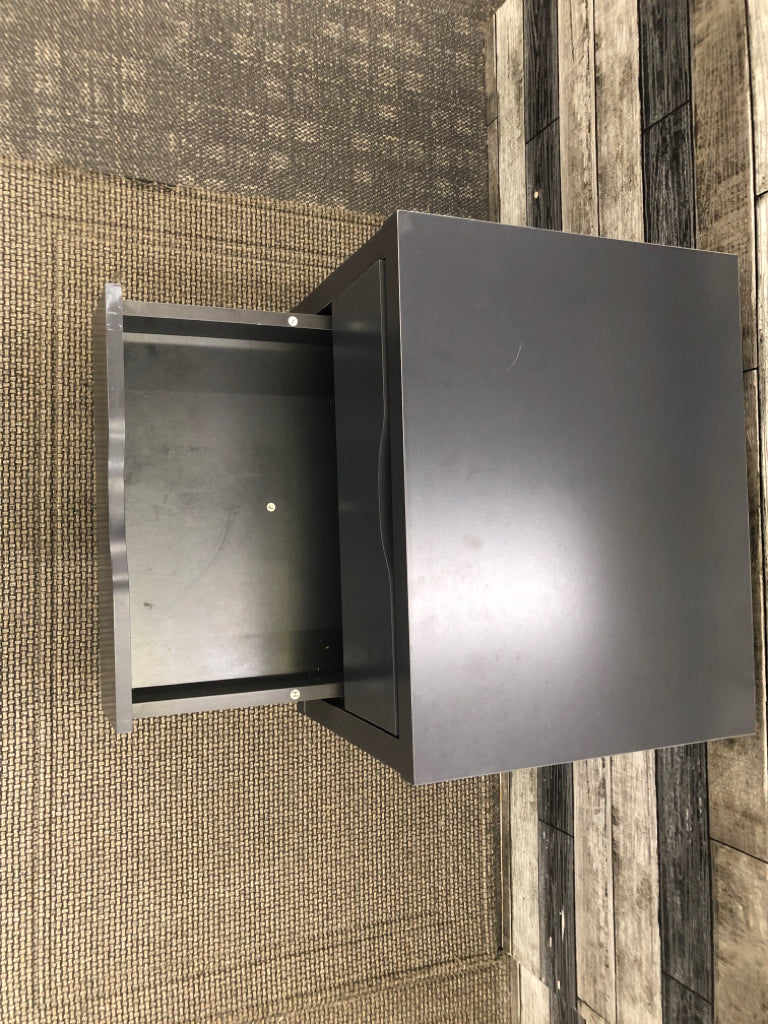 NAVY NIGHTSTAND W/2 DRAWERS.