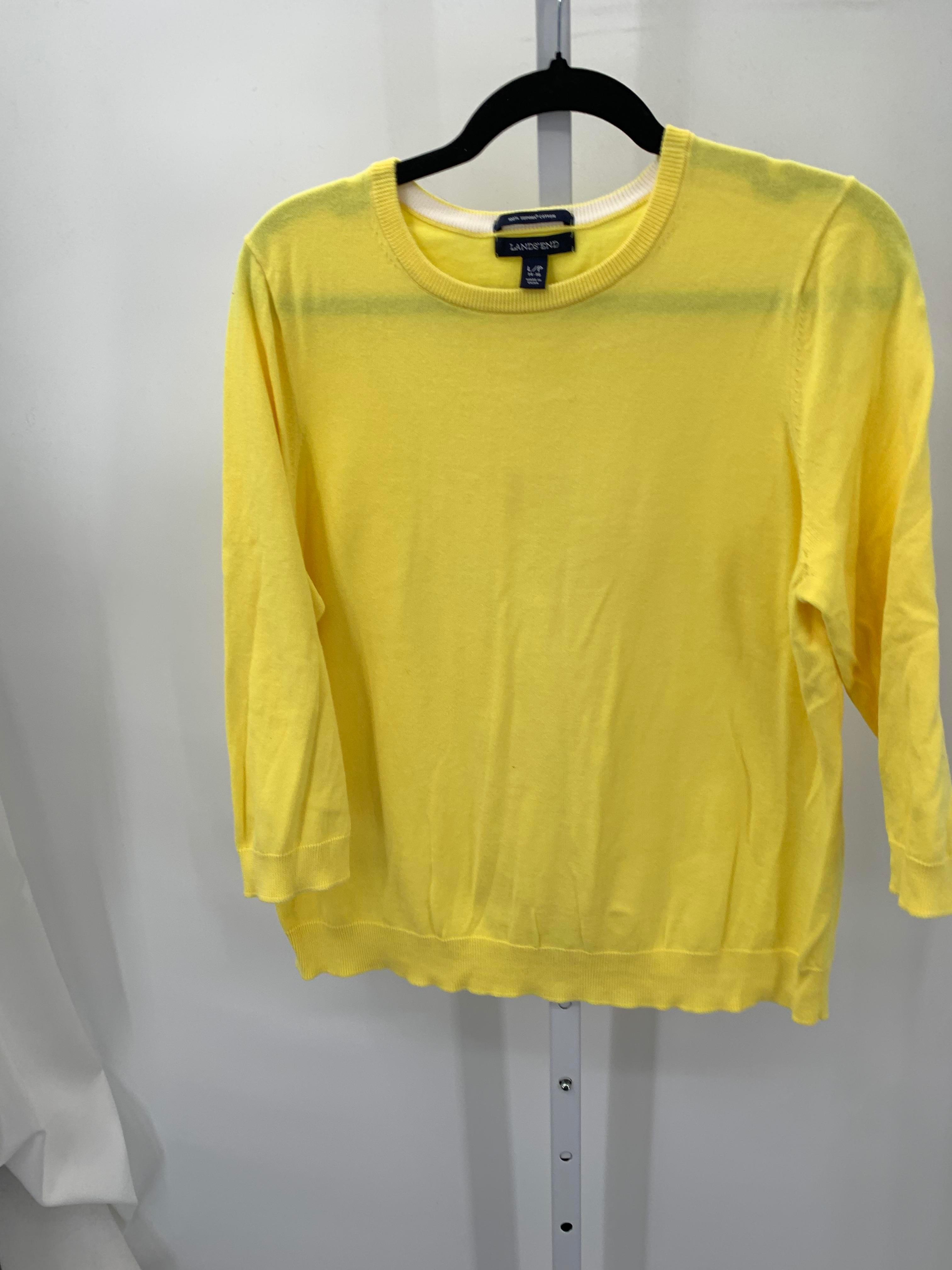 Lands End Size Large Petite Petite 3/4 Sleeve Sweater